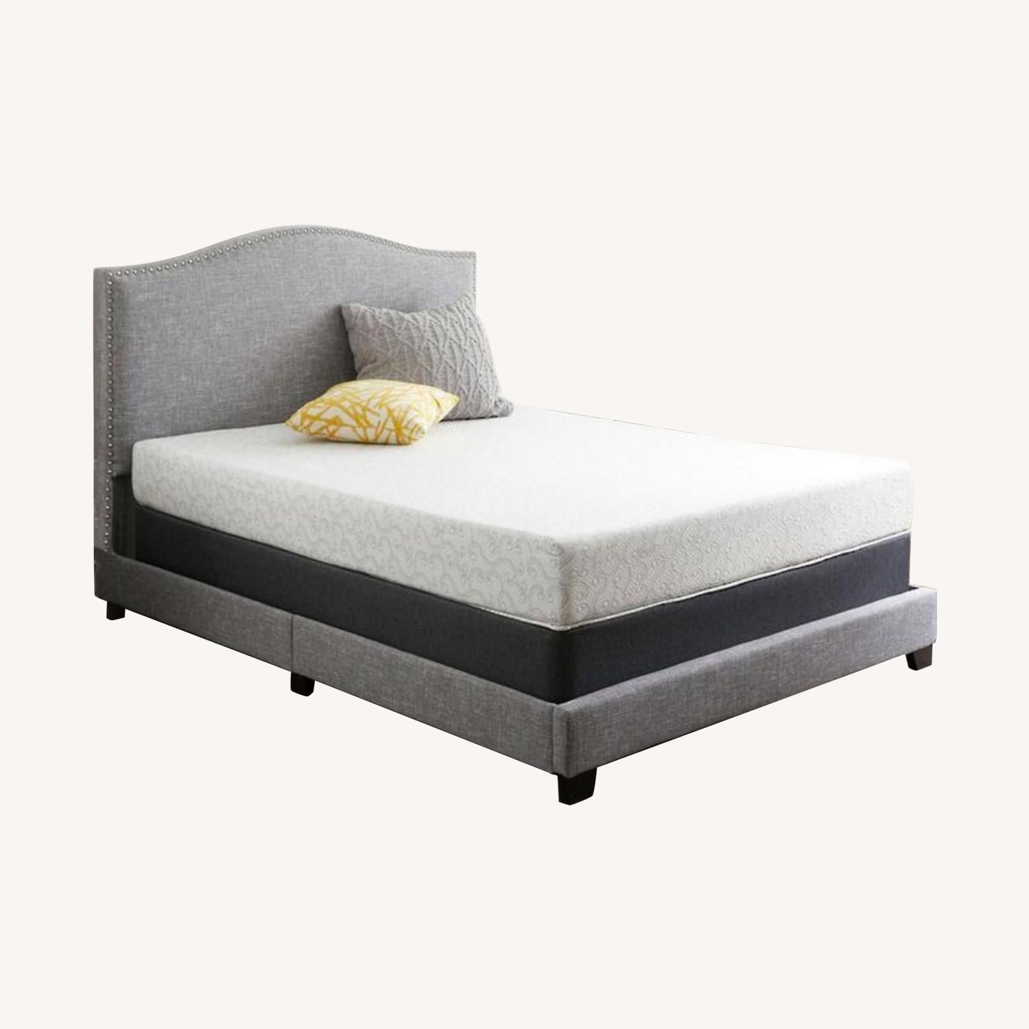 Full Serta Memory Foam with Boxspring and Frame - image-0