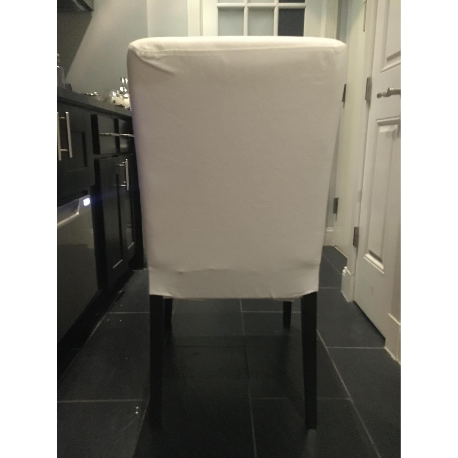 Ikea Henriksdal White Upholstered Chair AptDeco