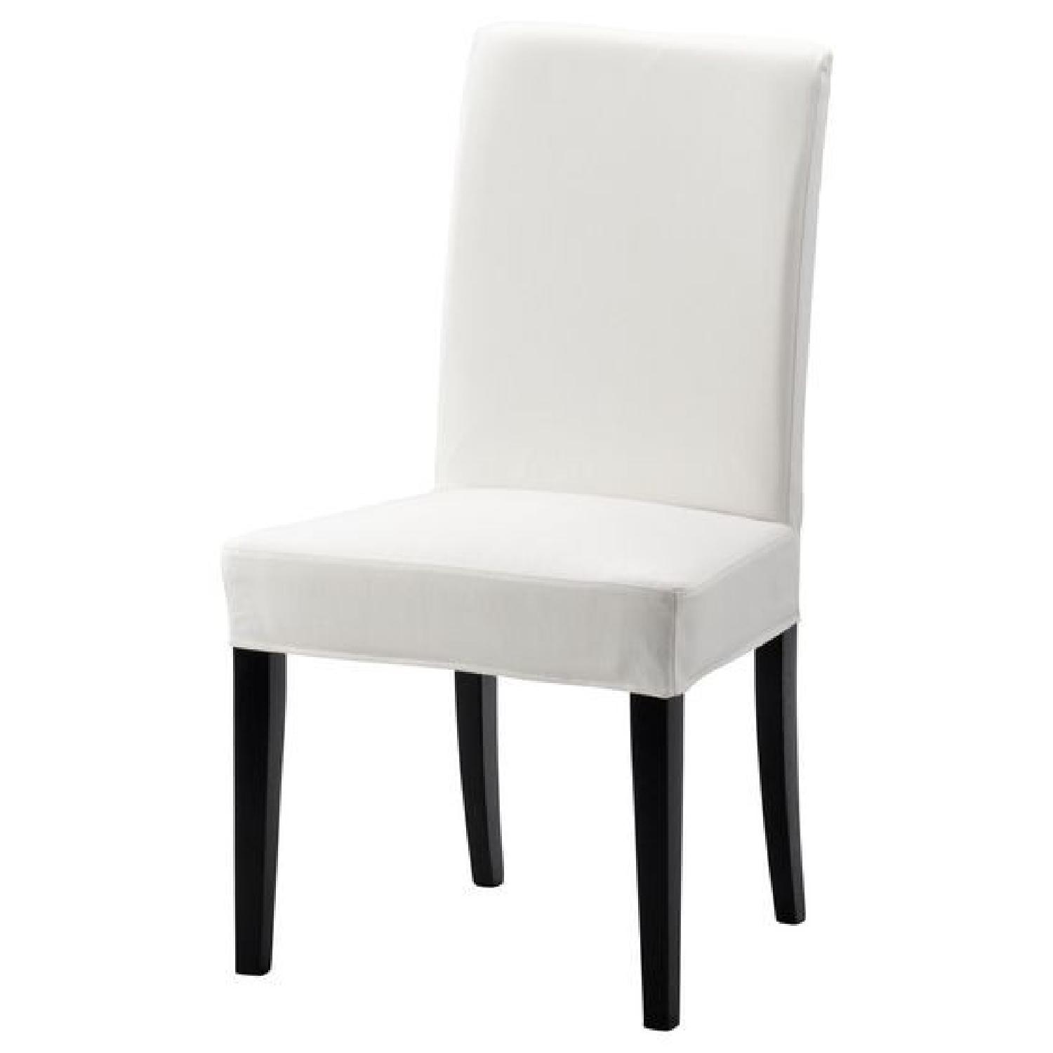 Ikea Henriksdal White Upholstered Chair AptDeco