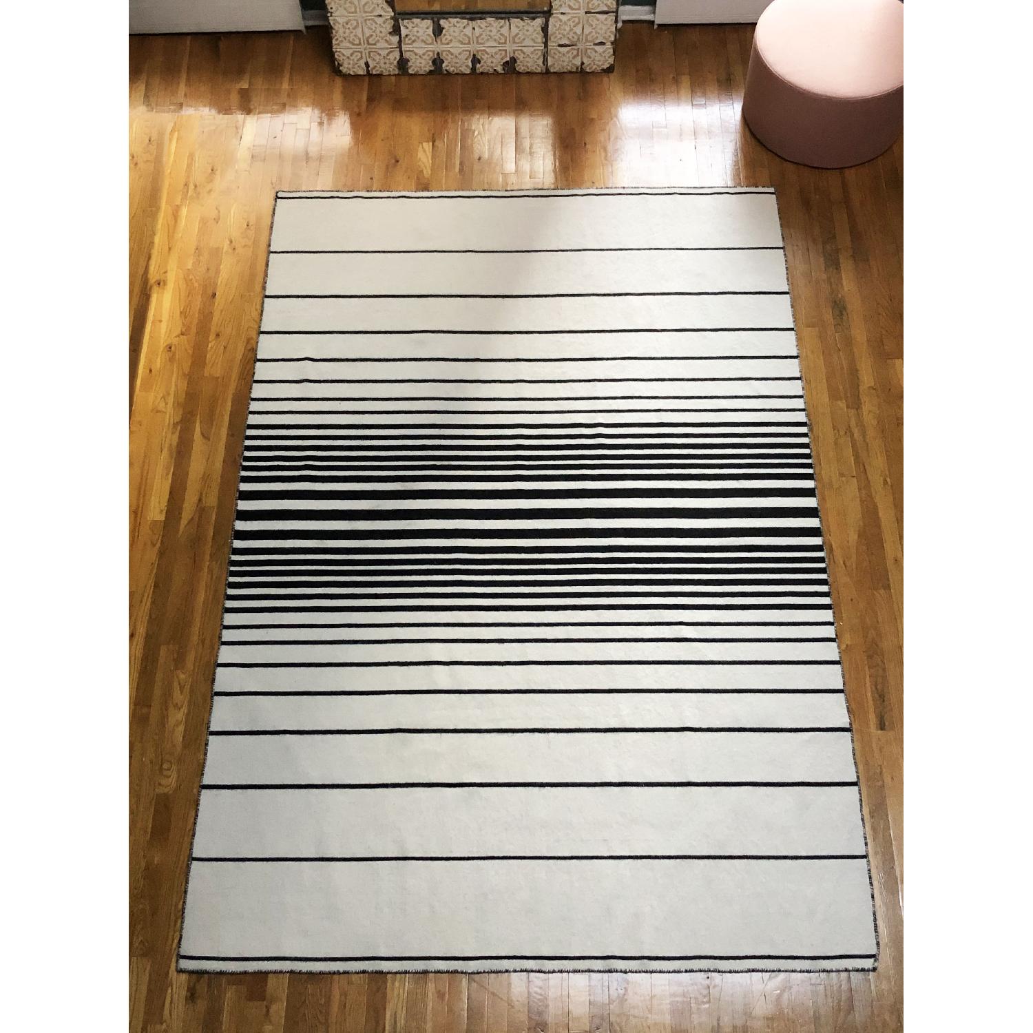 Ikea Black & Ivory Area Rug - image-4