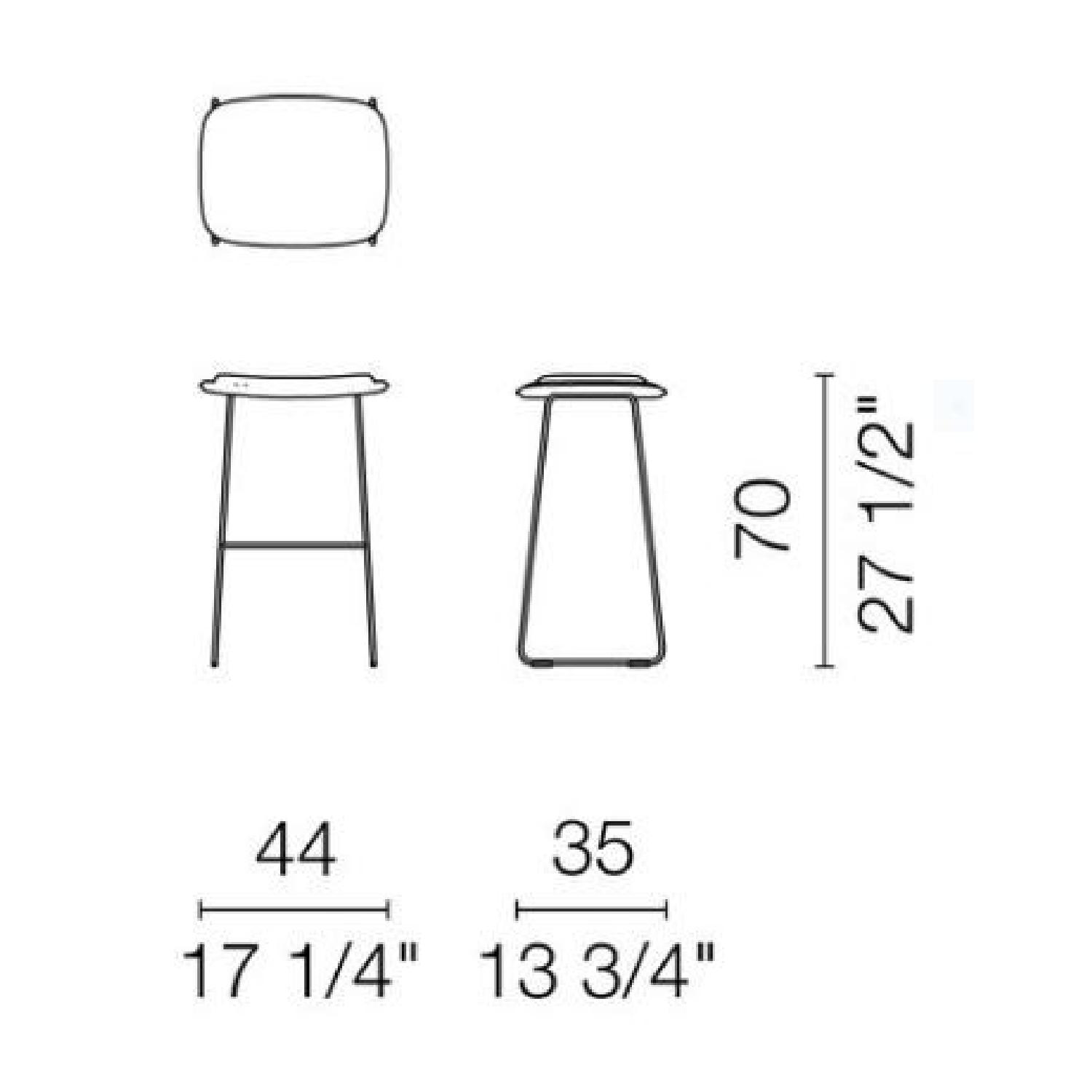 Cappellini Jasper Morrison White Leather Stools - image-4