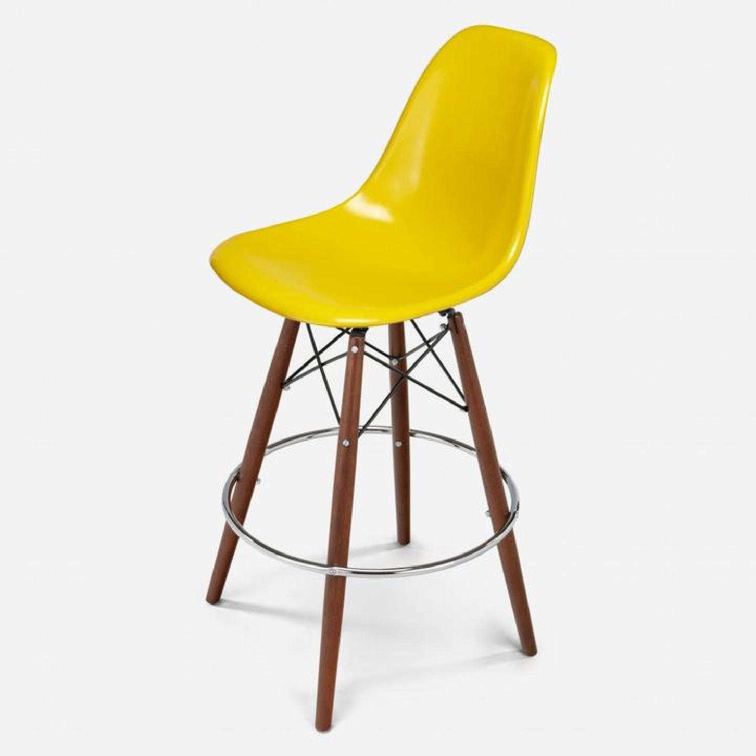 Modernica Case Study Side Shell Dowel Bar Stools in Yellow - image-5