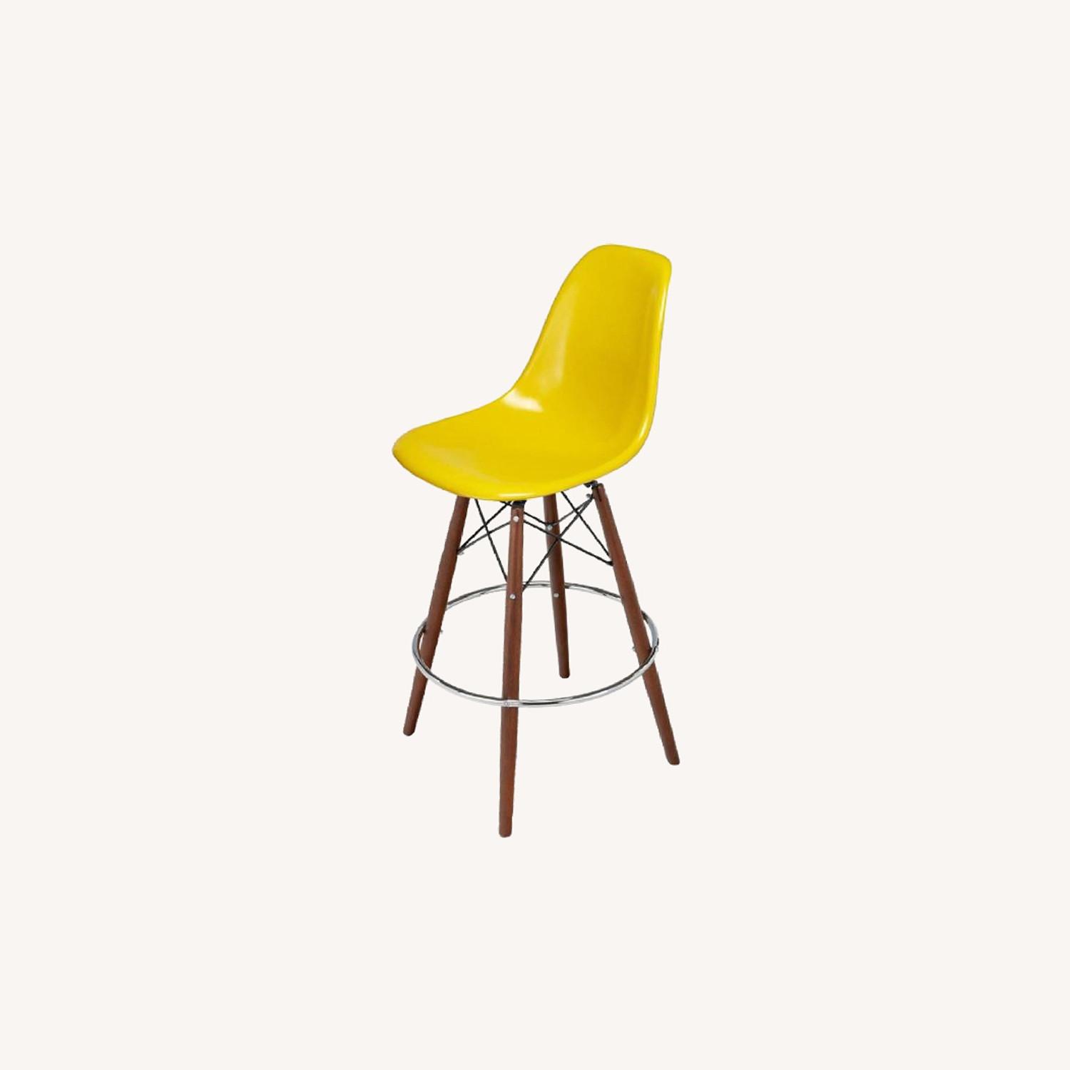 Modernica Case Study Side Shell Dowel Bar Stools in Yellow - image-0