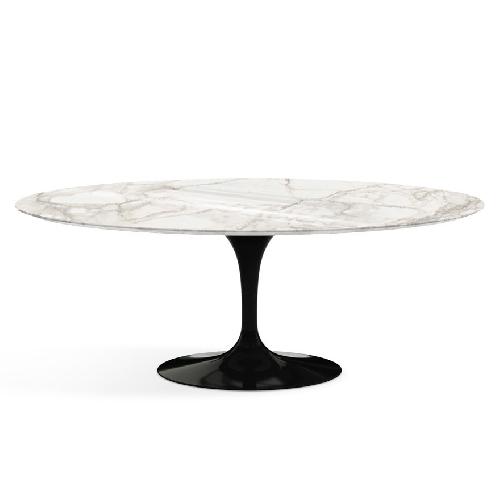 Knoll Saarinen Tulip Dining Table w/ Calacatta Marble Top