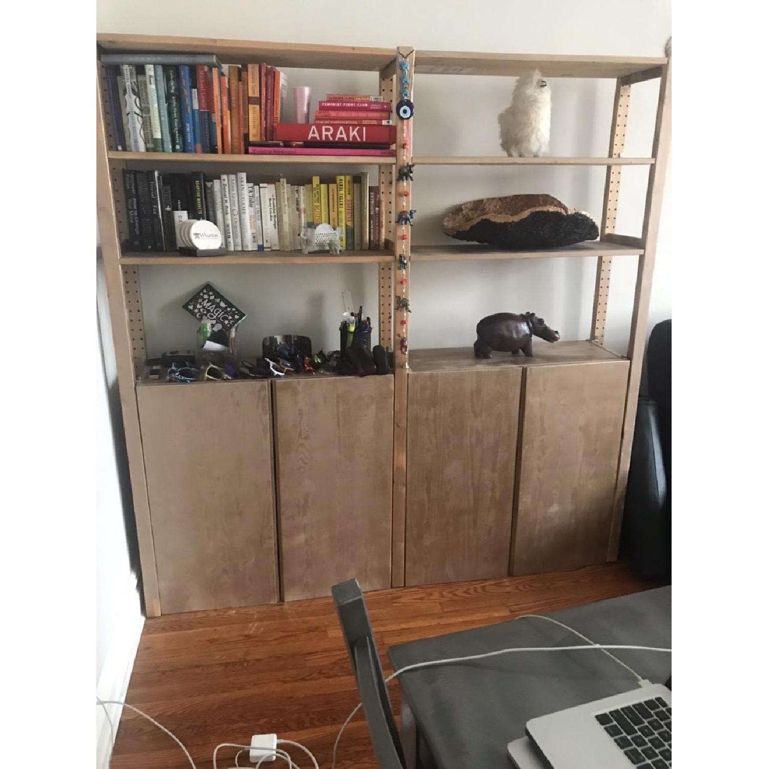 Ikea Rose Gold 2Section Bookcase w/ AptDeco