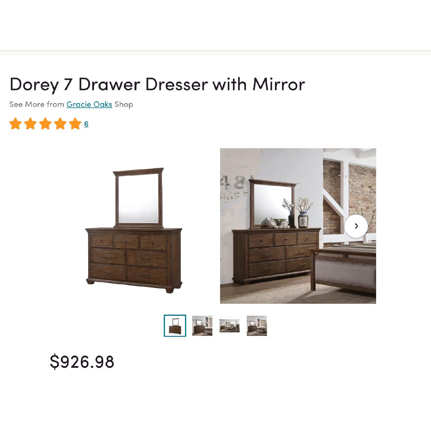 Gracie Oaks 7-Drawer Dresser w/ Mirror - image-4