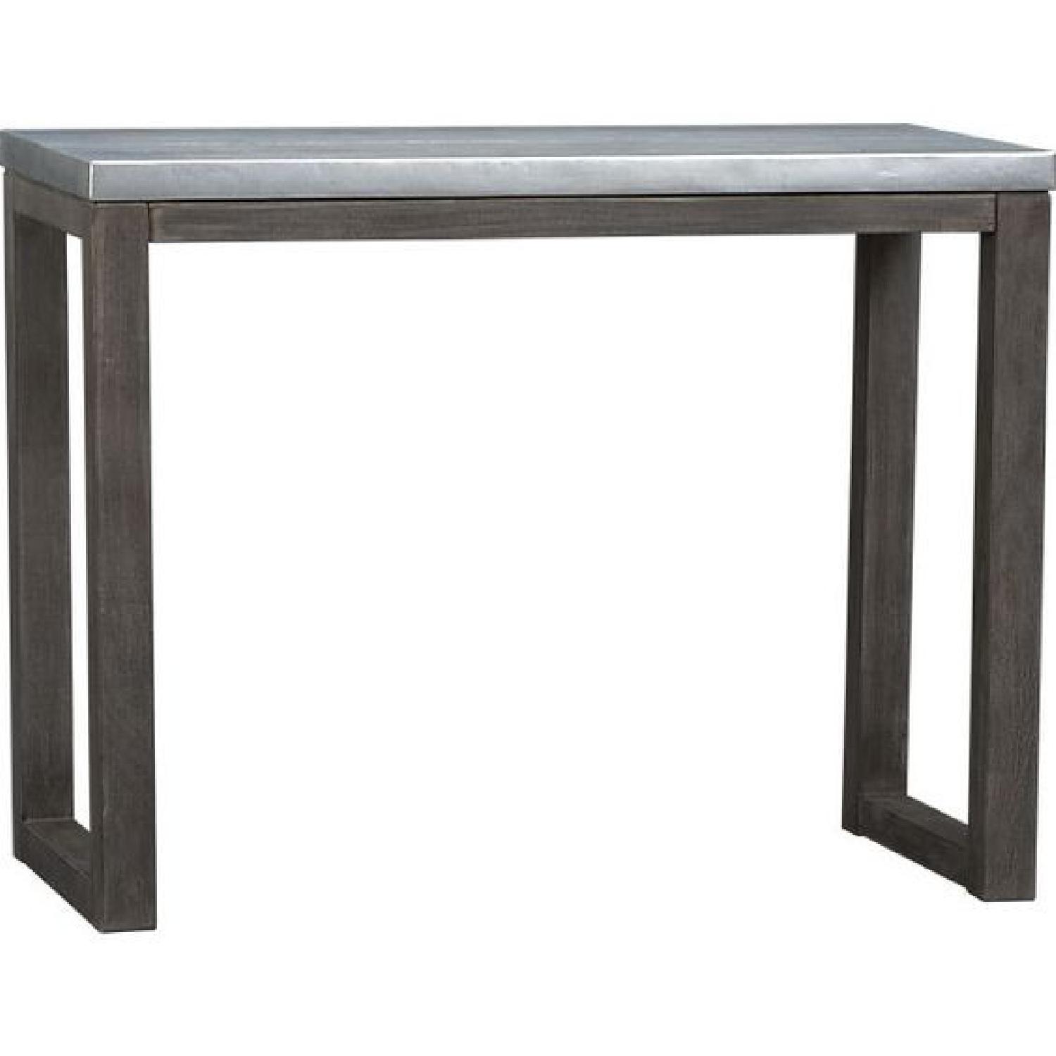High Table Backing CB2 Steel-Topped High Table - AptDeco