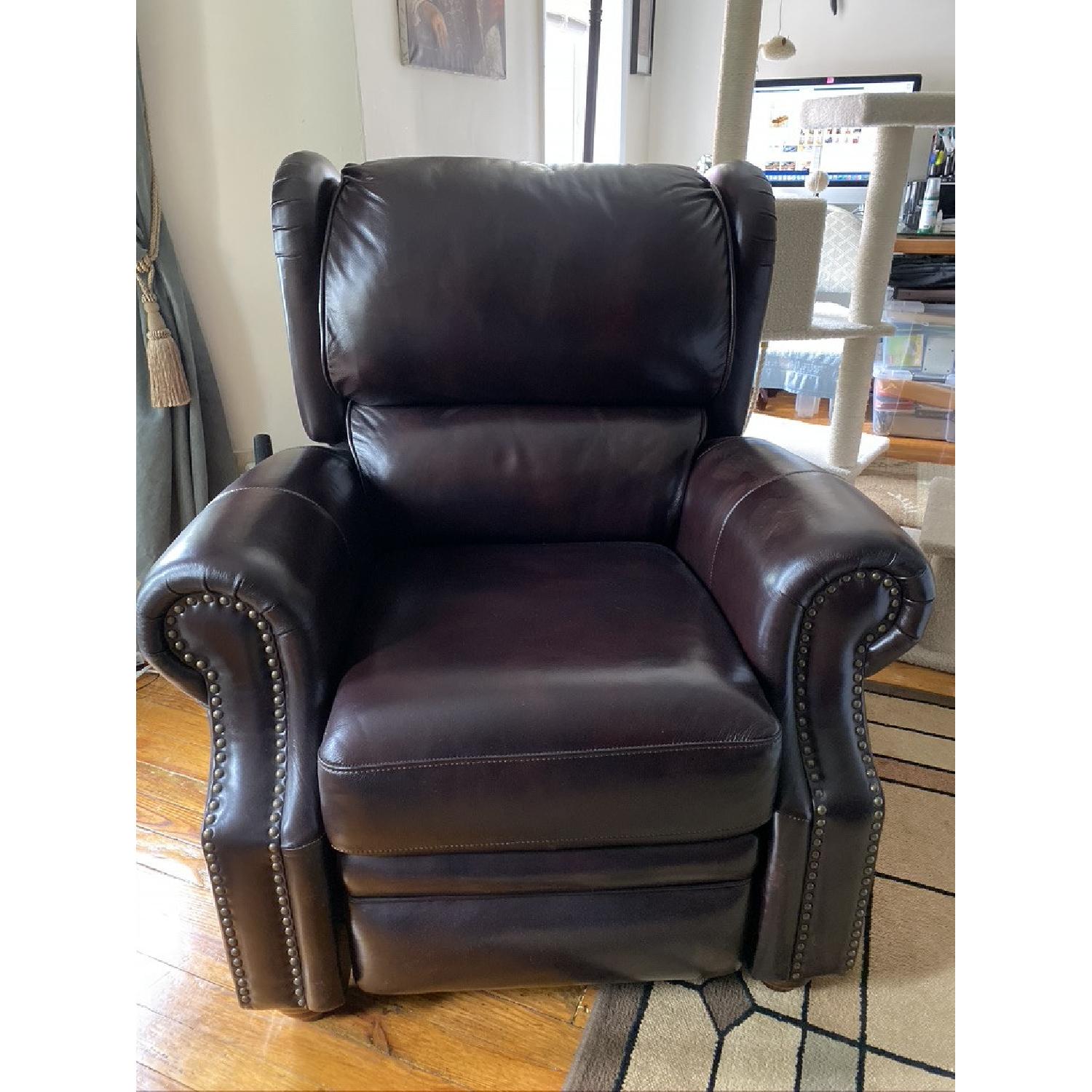 Raymour & Flanigan Recliner w/ Studded Accents - image-1