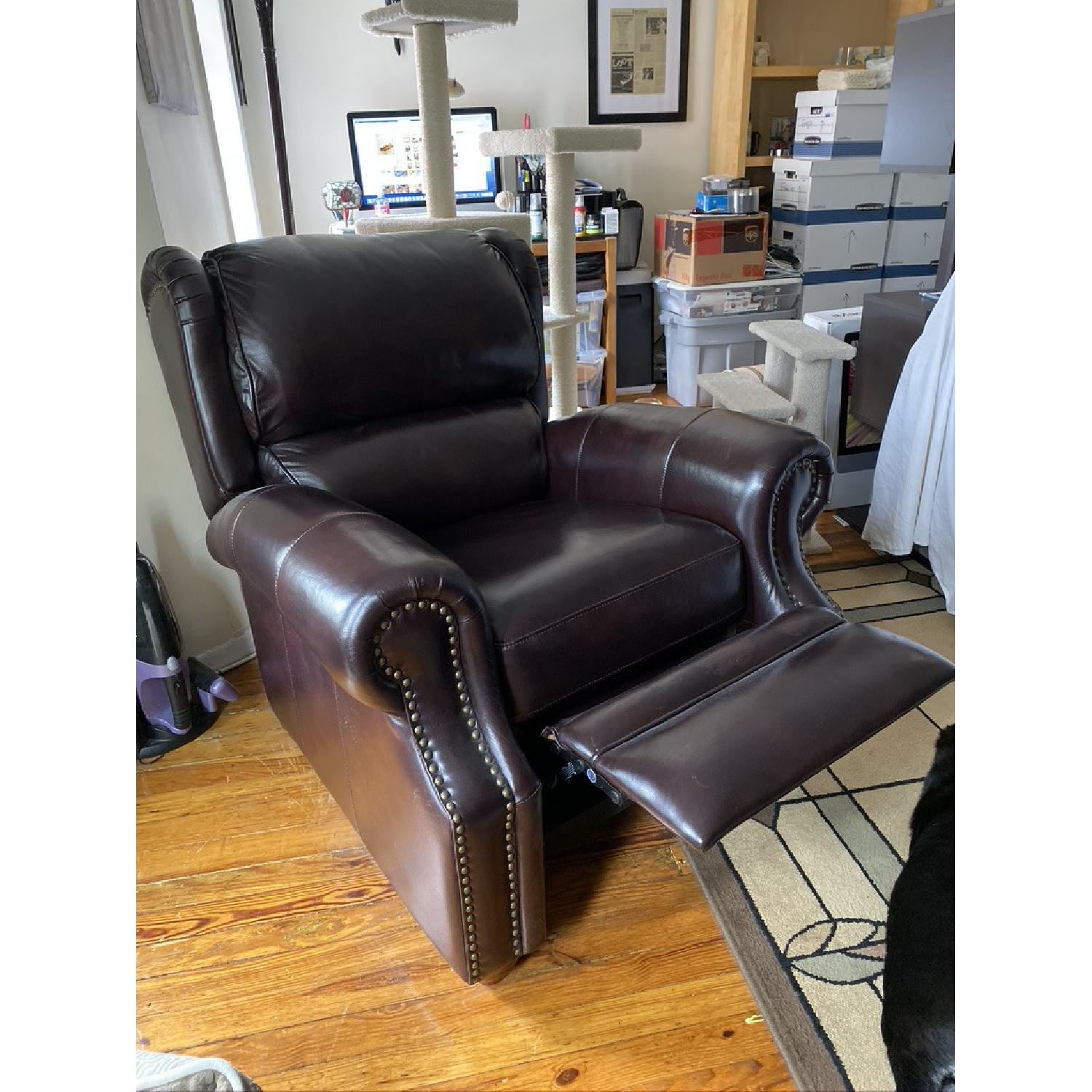 Raymour & Flanigan Recliner w/ Studded Accents - image-2