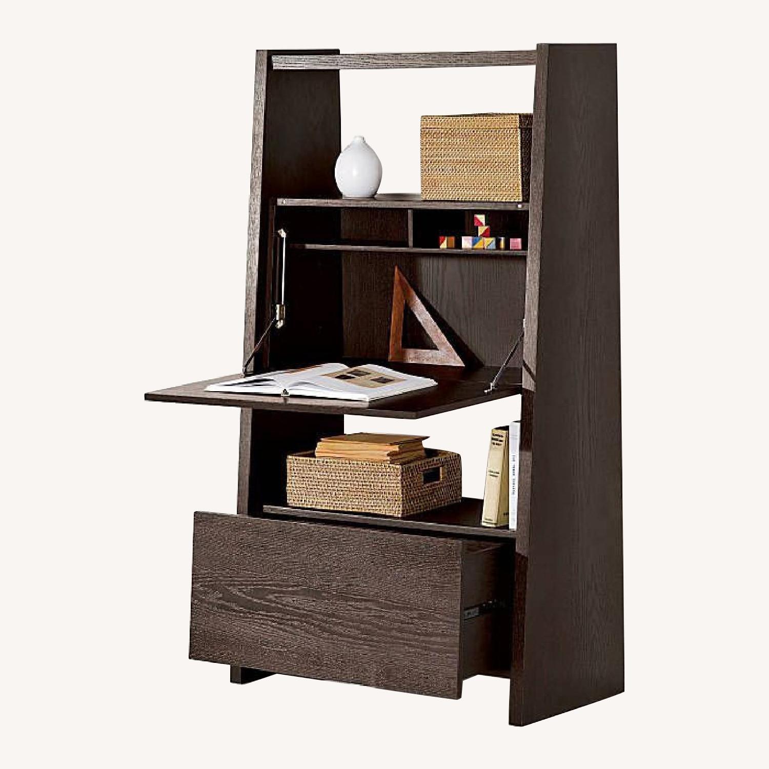 West Elm Bookcase Secretary Desk - image-0