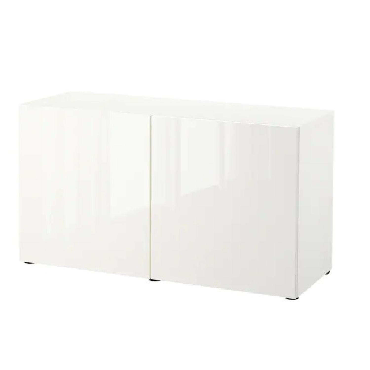 Ikea Modern White Gloss Storage AptDeco