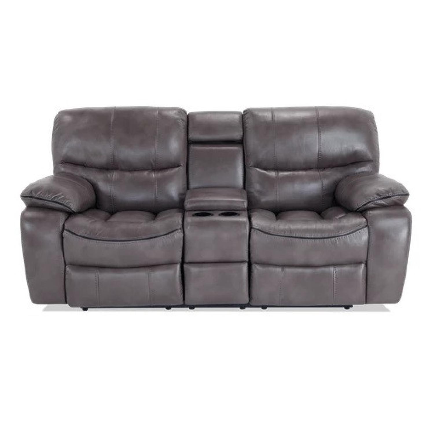 Bob's Brown Power Recliner Sofa - image-0