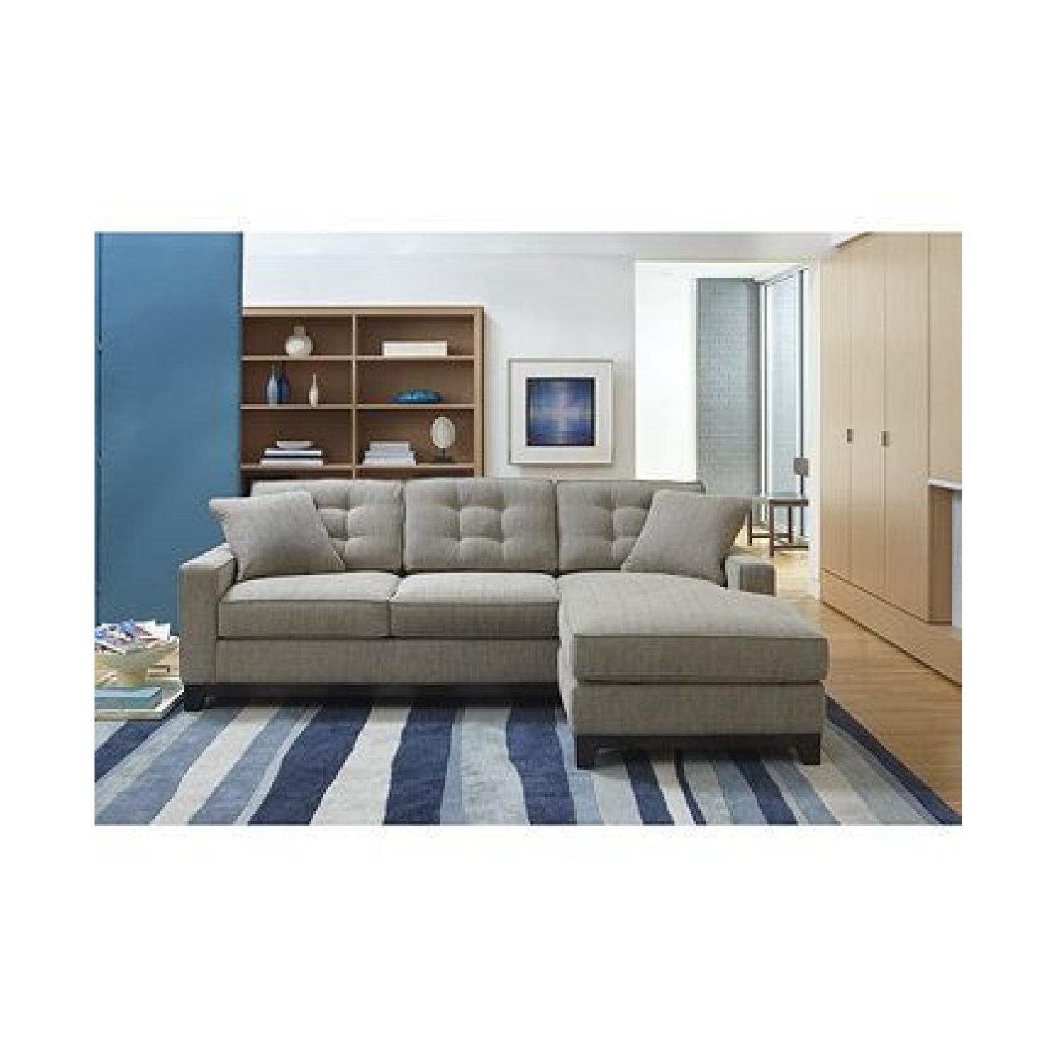 Macy's Gray 2Piece Sectional Sofa AptDeco