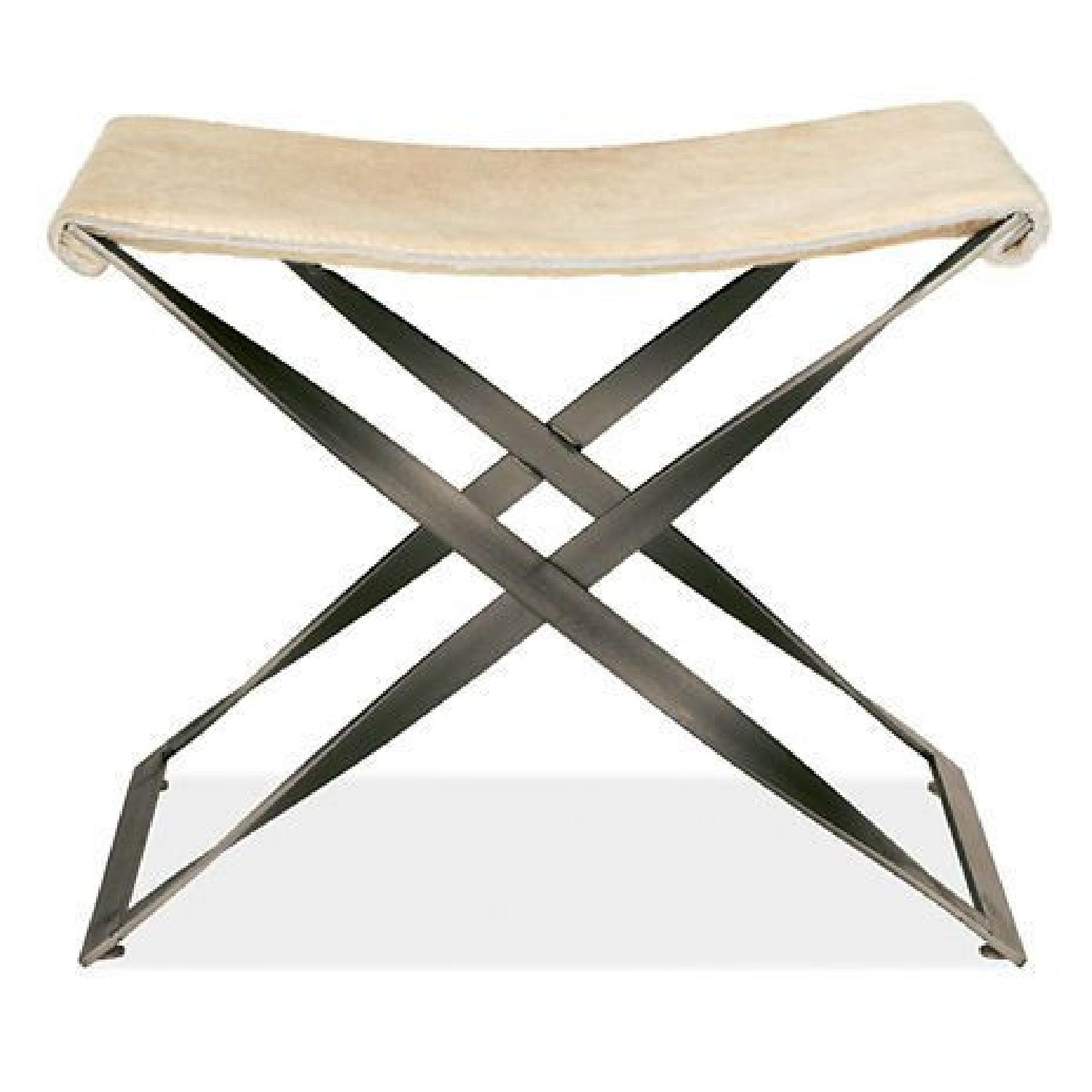 Room & Board Cowhide Ottoman/Stool - image-5