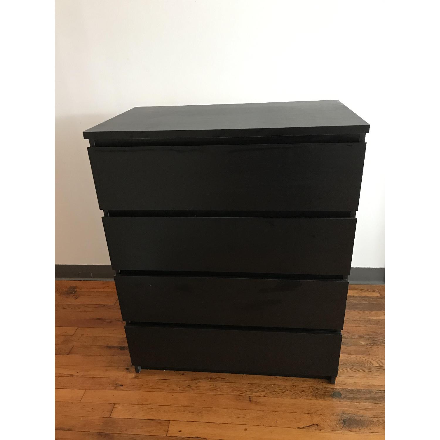 Ikea Malm Black Dresser AptDeco