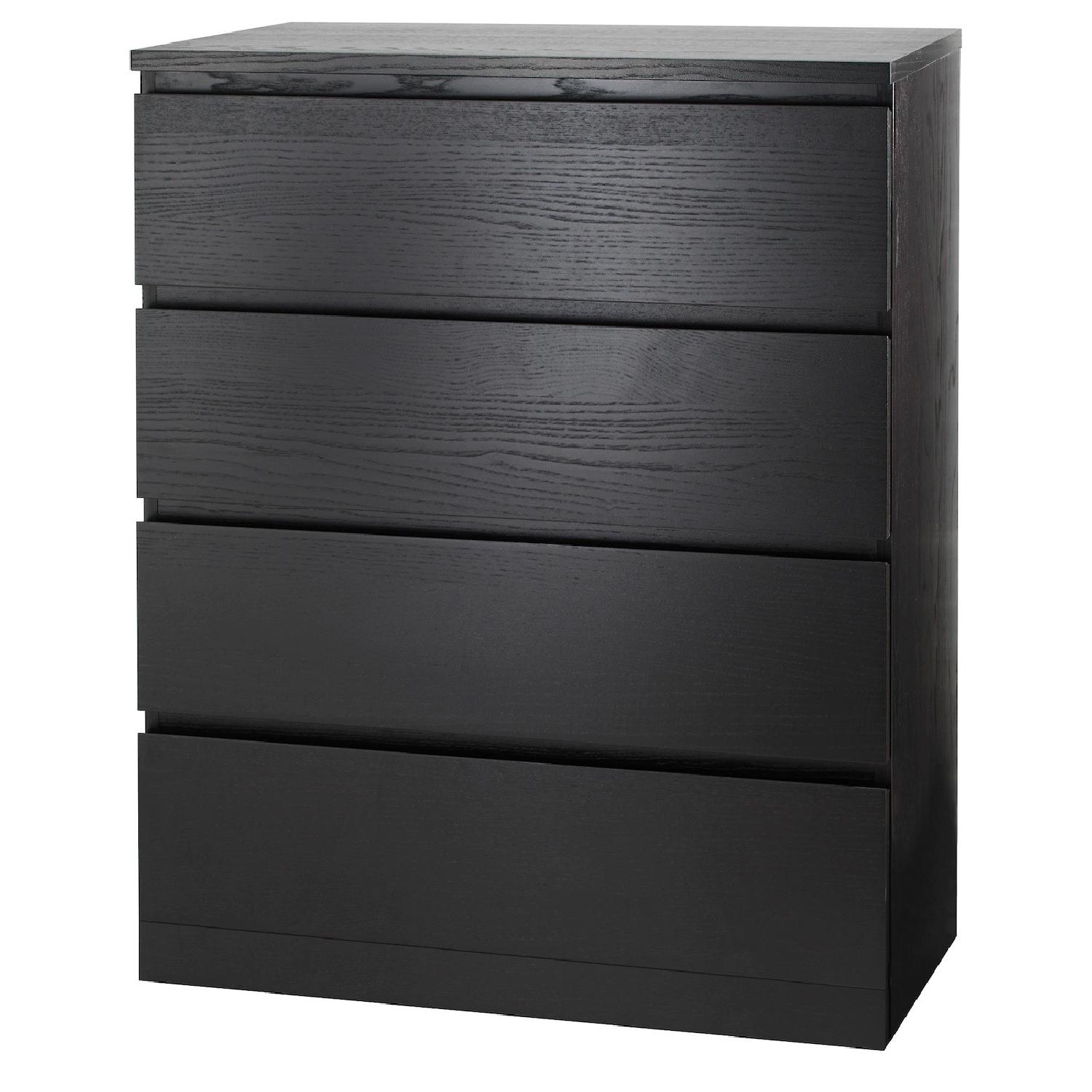 ikea malm dresser black jiteentarou for Bedroom, 55" Wide 37" Tall Dresser with 10 Drawers, Modern Large Wood Chest of Drawer Handle Free, Living Room, Entryway, Hallway, Black : Home & Kitchen running drawers Ikea Malm Black Dresser -