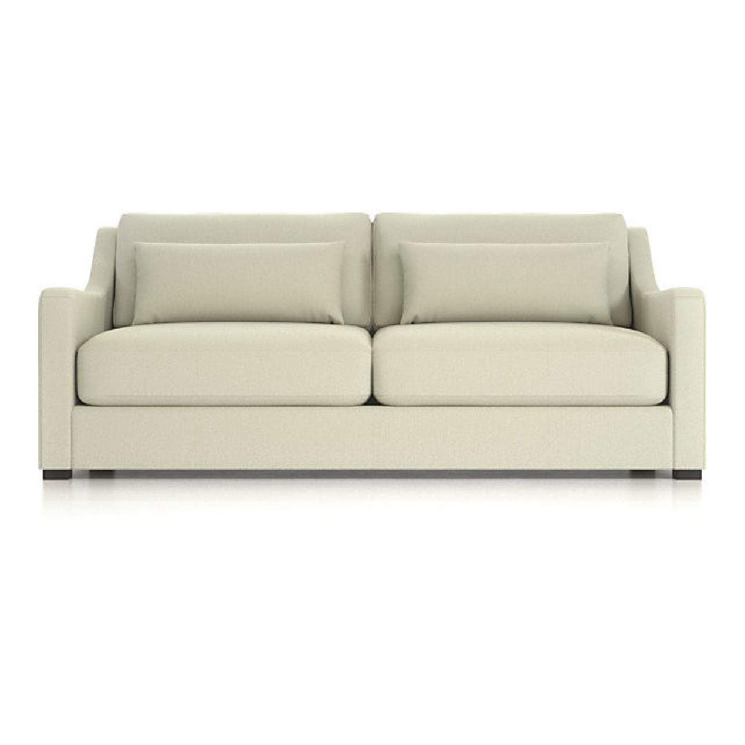Crate & Barrel Verano II Petite Slope Arm Sofa AptDeco