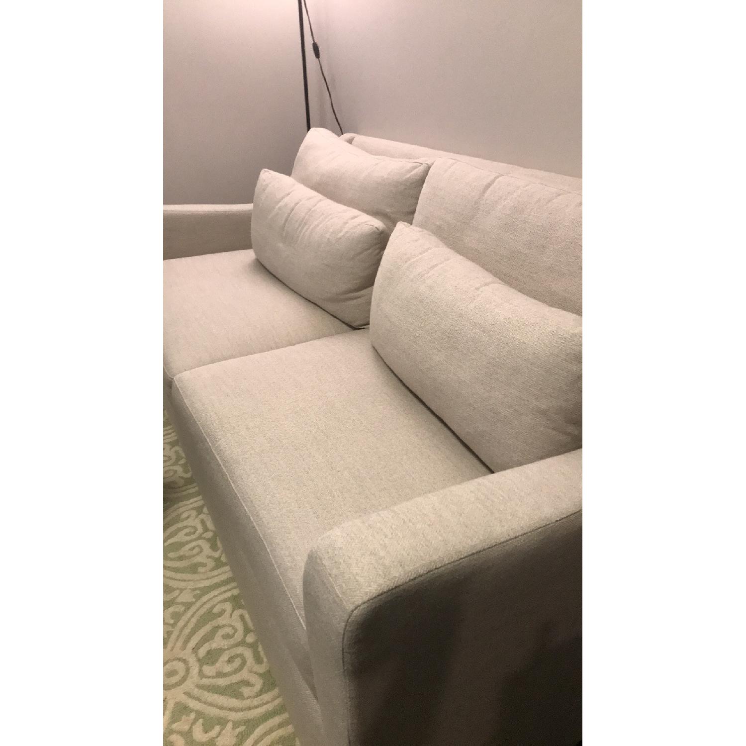 Crate & Barrel Verano II Petite Slope Arm Sofa - image-5