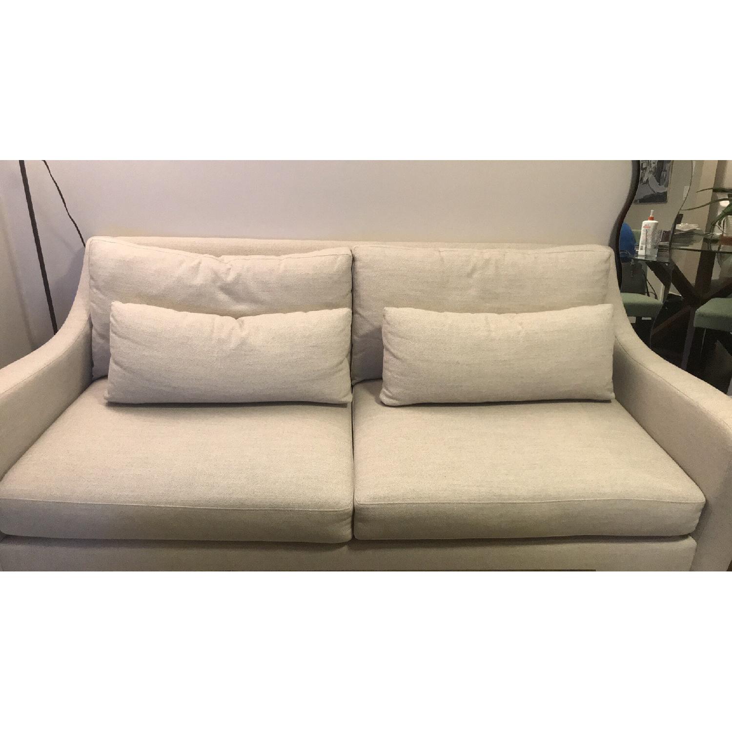 Crate & Barrel Verano II Petite Slope Arm Sofa - image-6