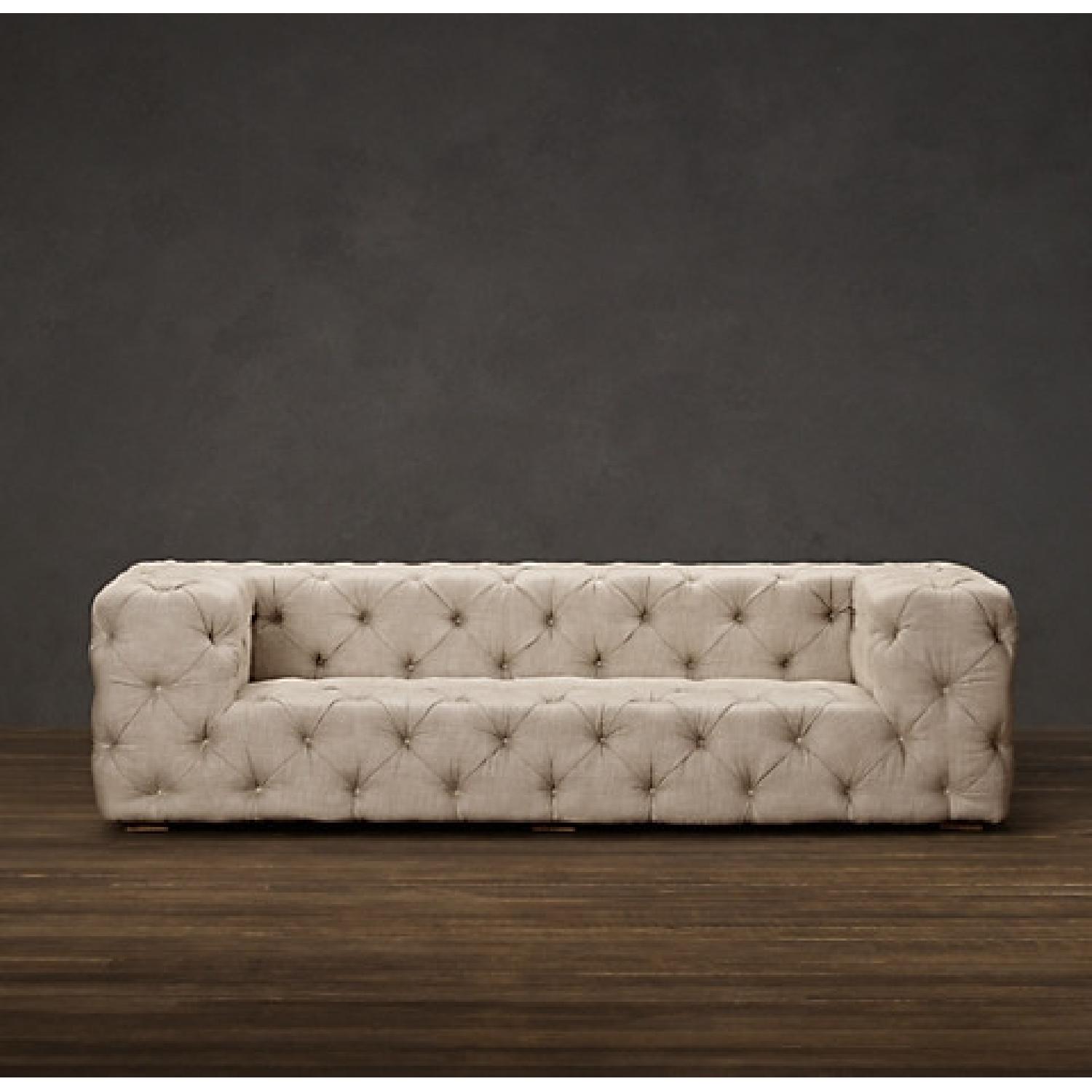 Restoration Hardware Soho Tufted Sofa - image-6