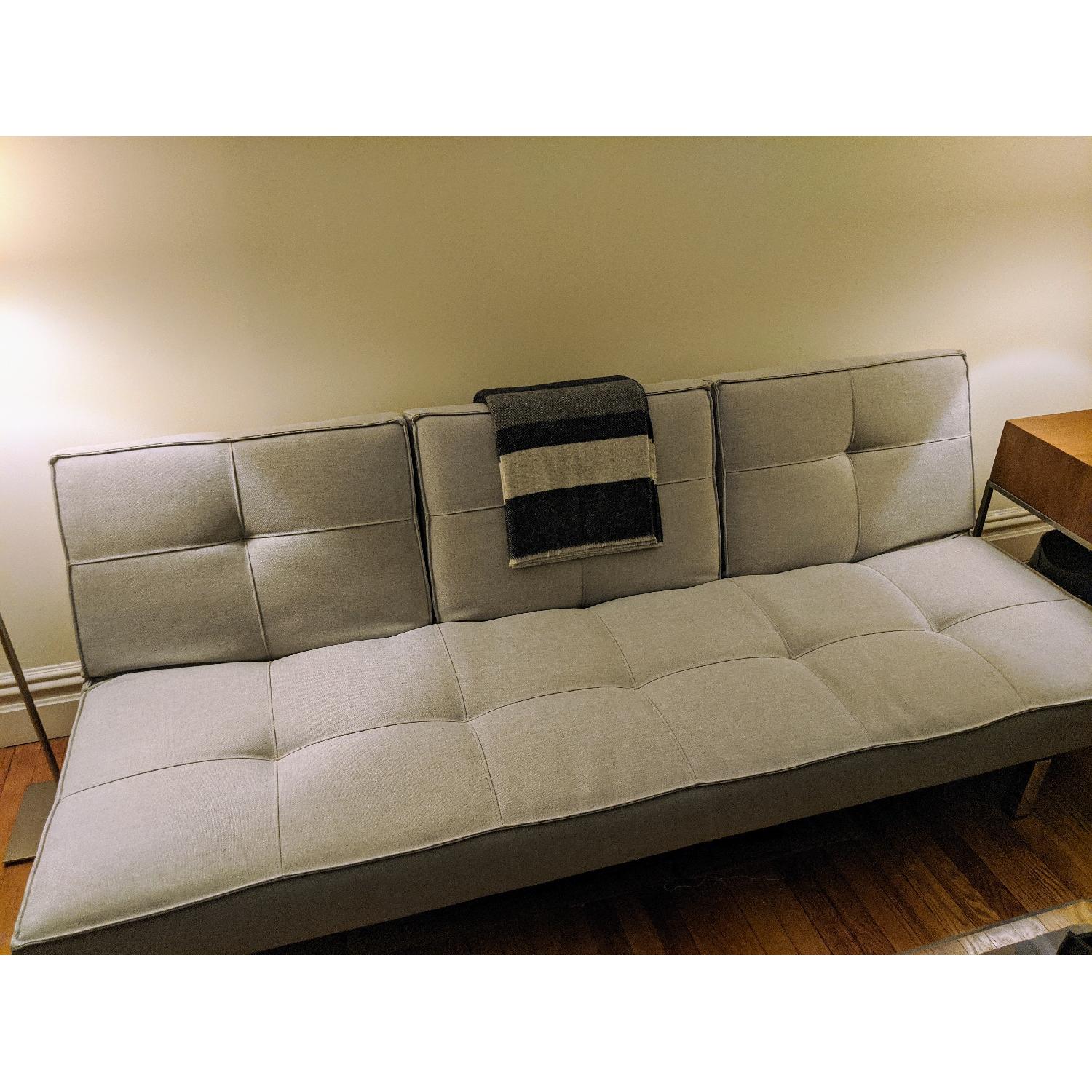 Room & Board Gray & Chrome Eden Convertible Sleeper Sofa - image-1