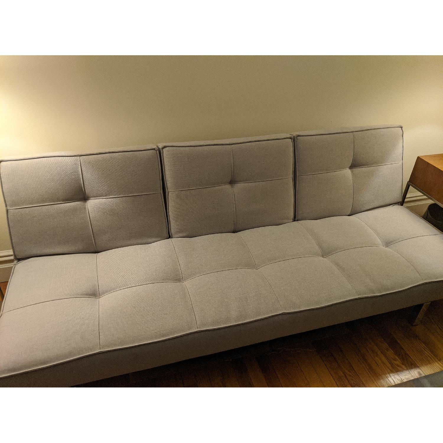 Room & Board Gray & Chrome Eden Convertible Sleeper Sofa - image-2