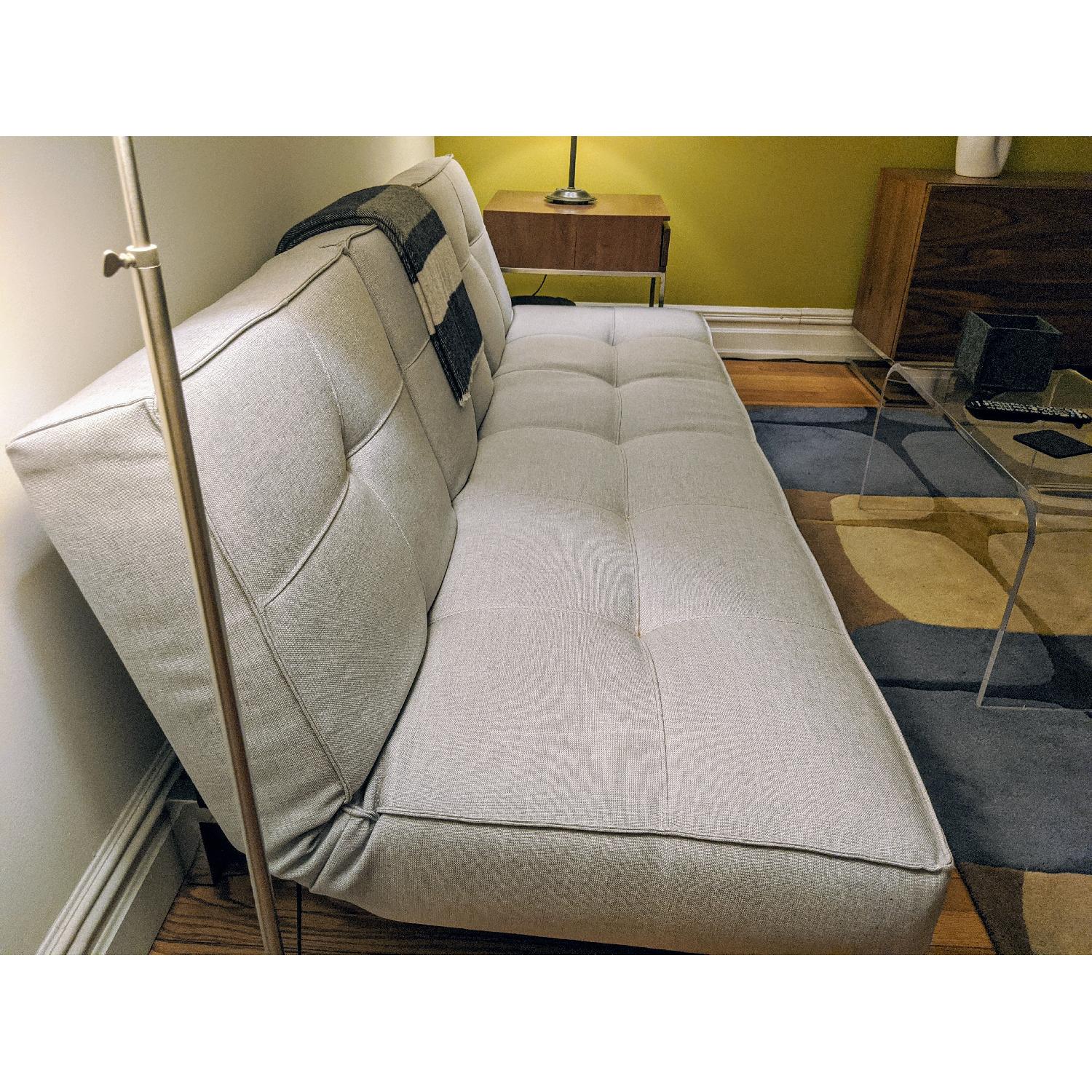 Room & Board Gray & Chrome Eden Convertible Sleeper Sofa - image-3