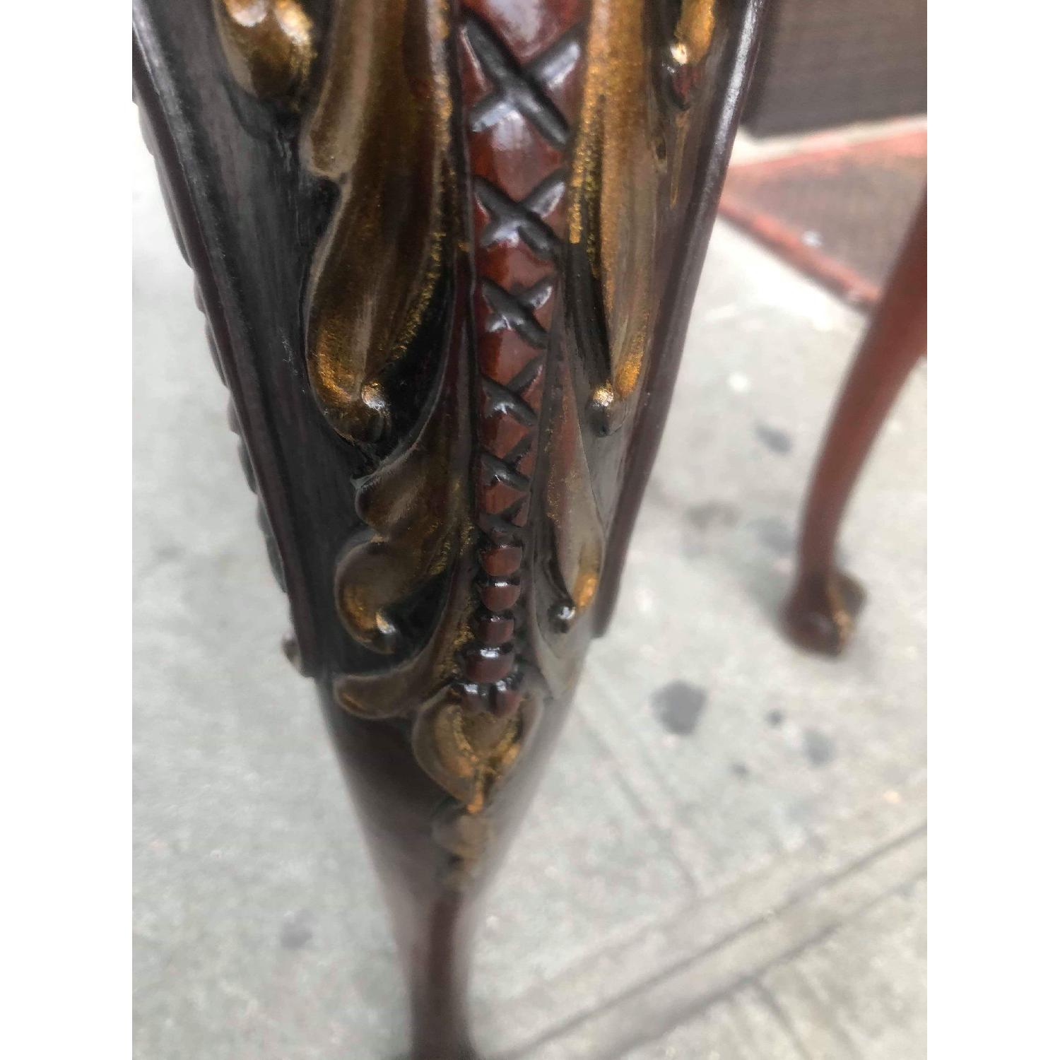 Antique Chippendale Style Extendable Mahogany Dining Table - image-5