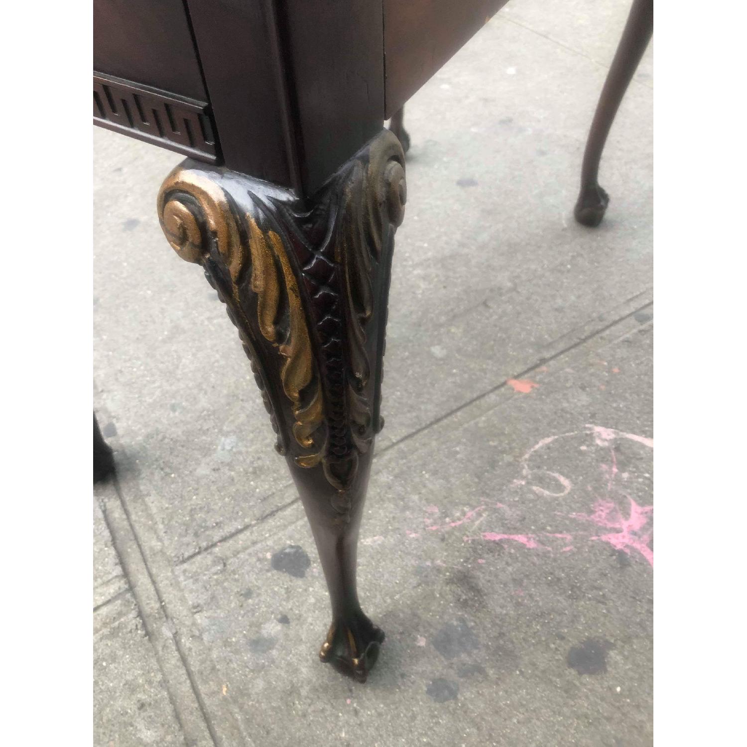 Antique Chippendale Style Extendable Mahogany Dining Table - image-9