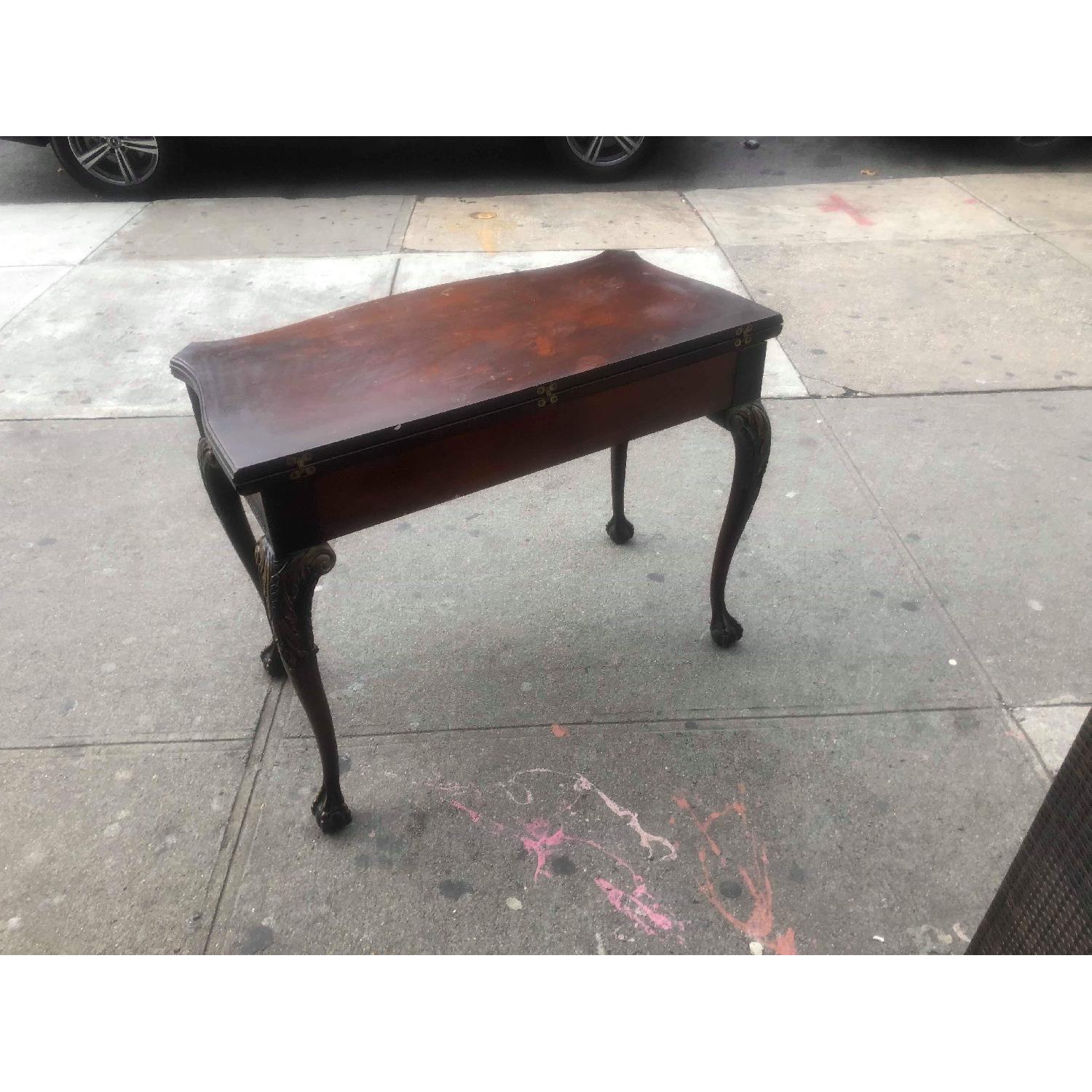 Antique Chippendale Style Extendable Mahogany Dining Table - image-14