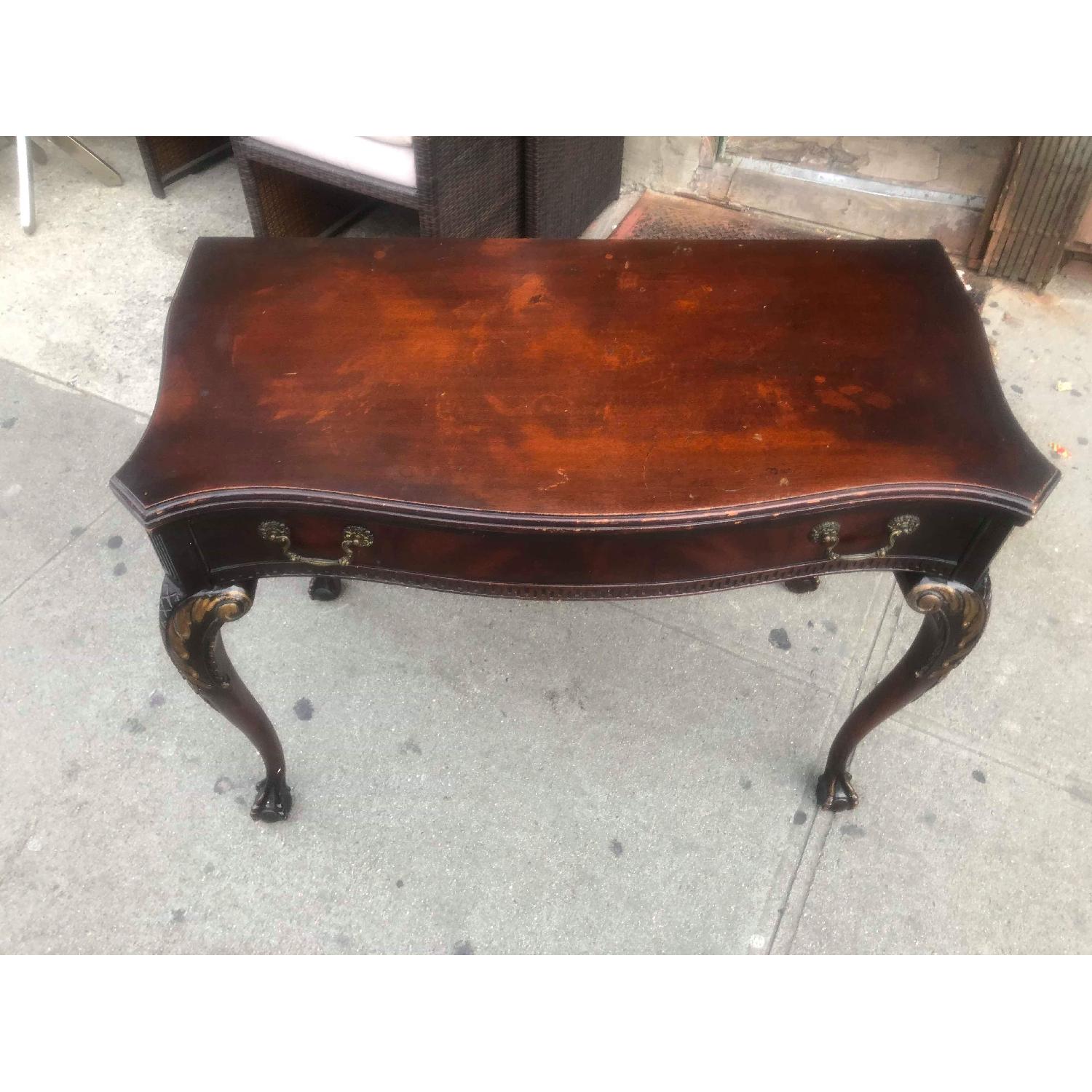 Antique Chippendale Style Extendable Mahogany Dining Table - image-18