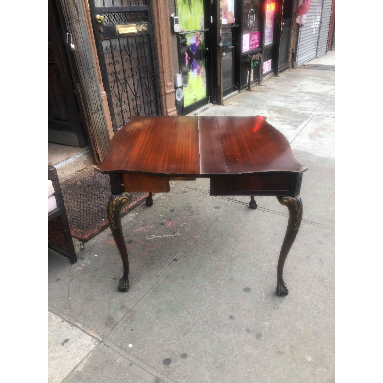 Antique Chippendale Style Extendable Mahogany Dining Table - image-25