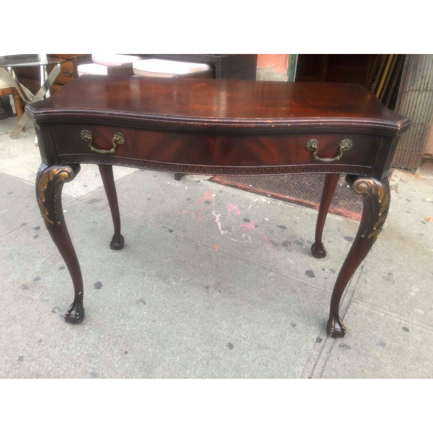 Antique Chippendale Style Extendable Mahogany Dining Table - image-27