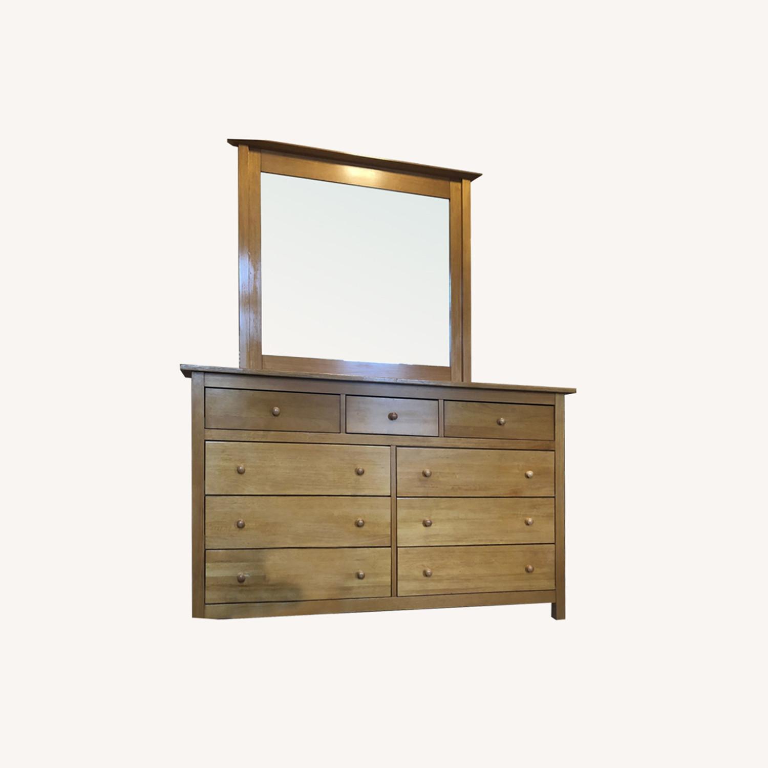 Solid Wood 9-Drawer Dresser w/ Mirror - image-0