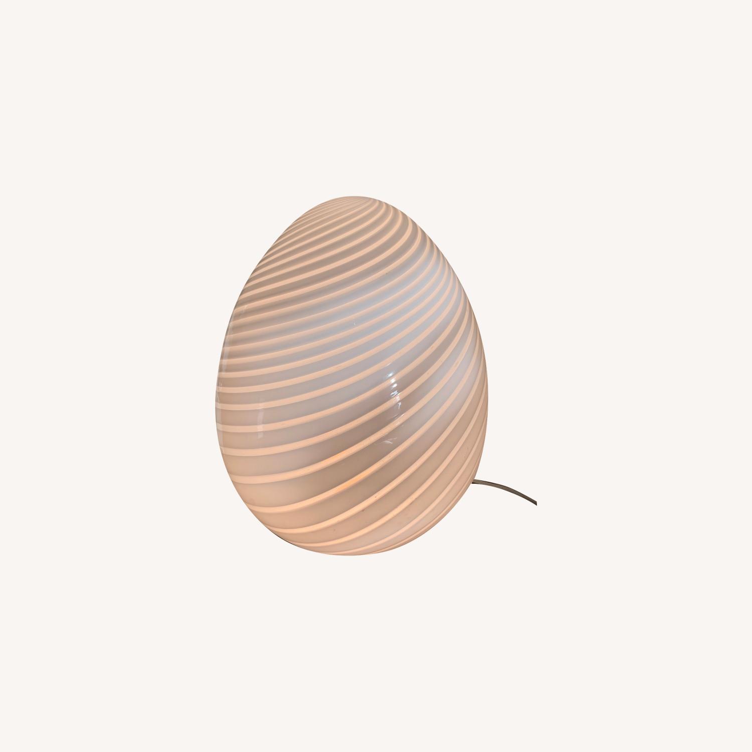 Vetri Murano Swirling Glass Egg Lamps - image-0