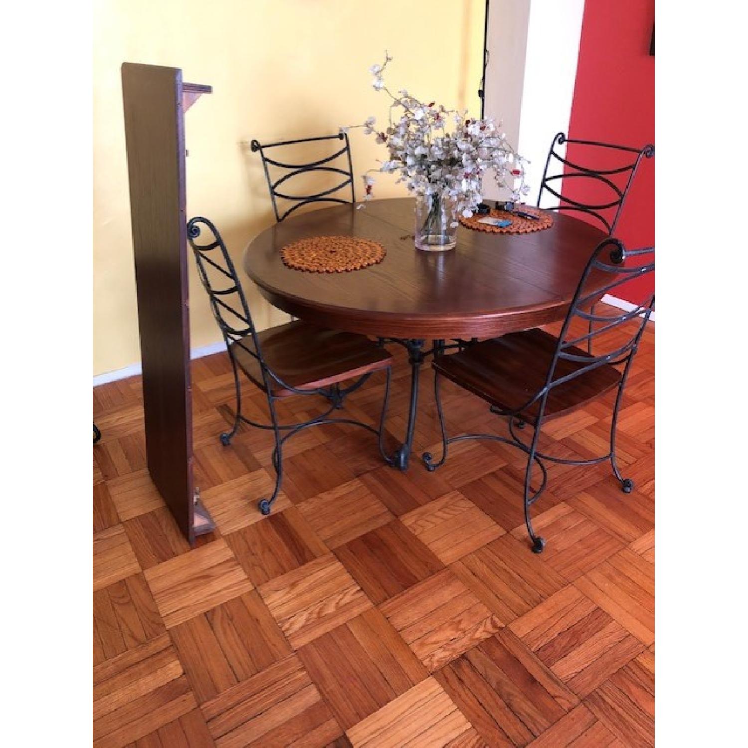 Solid Wood Dining Table w/ 4 Chairs - AptDeco