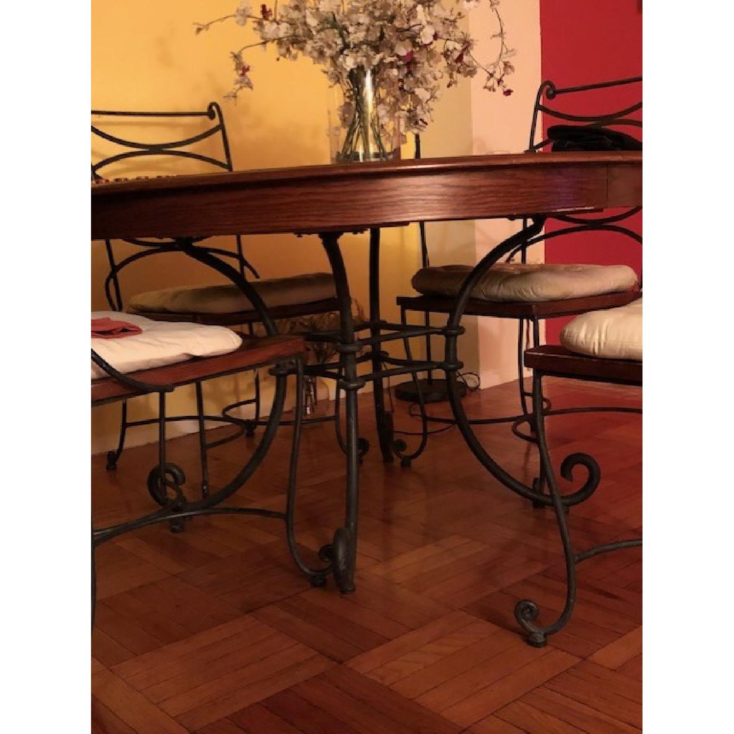 Solid Wood Dining Table w/ 4 Chairs - AptDeco