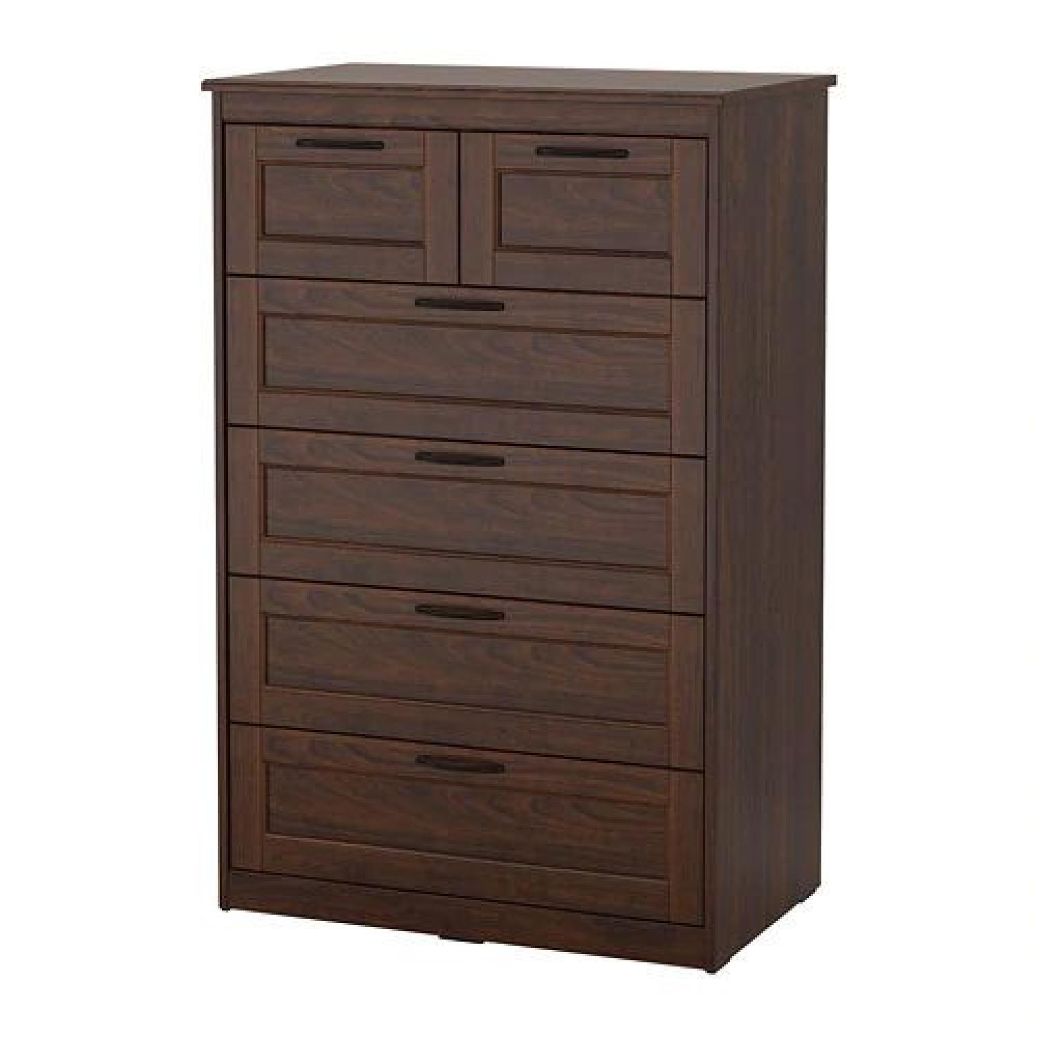 Ikea Songesand Dark Brown Dresser AptDeco