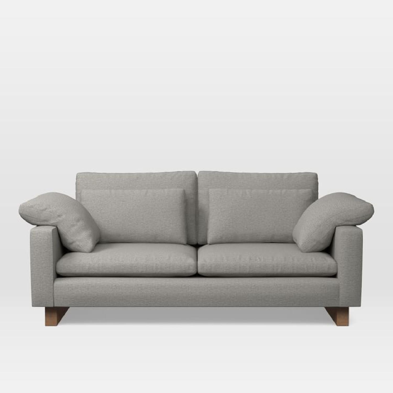 West Elm Harmony Gray sofa AptDeco