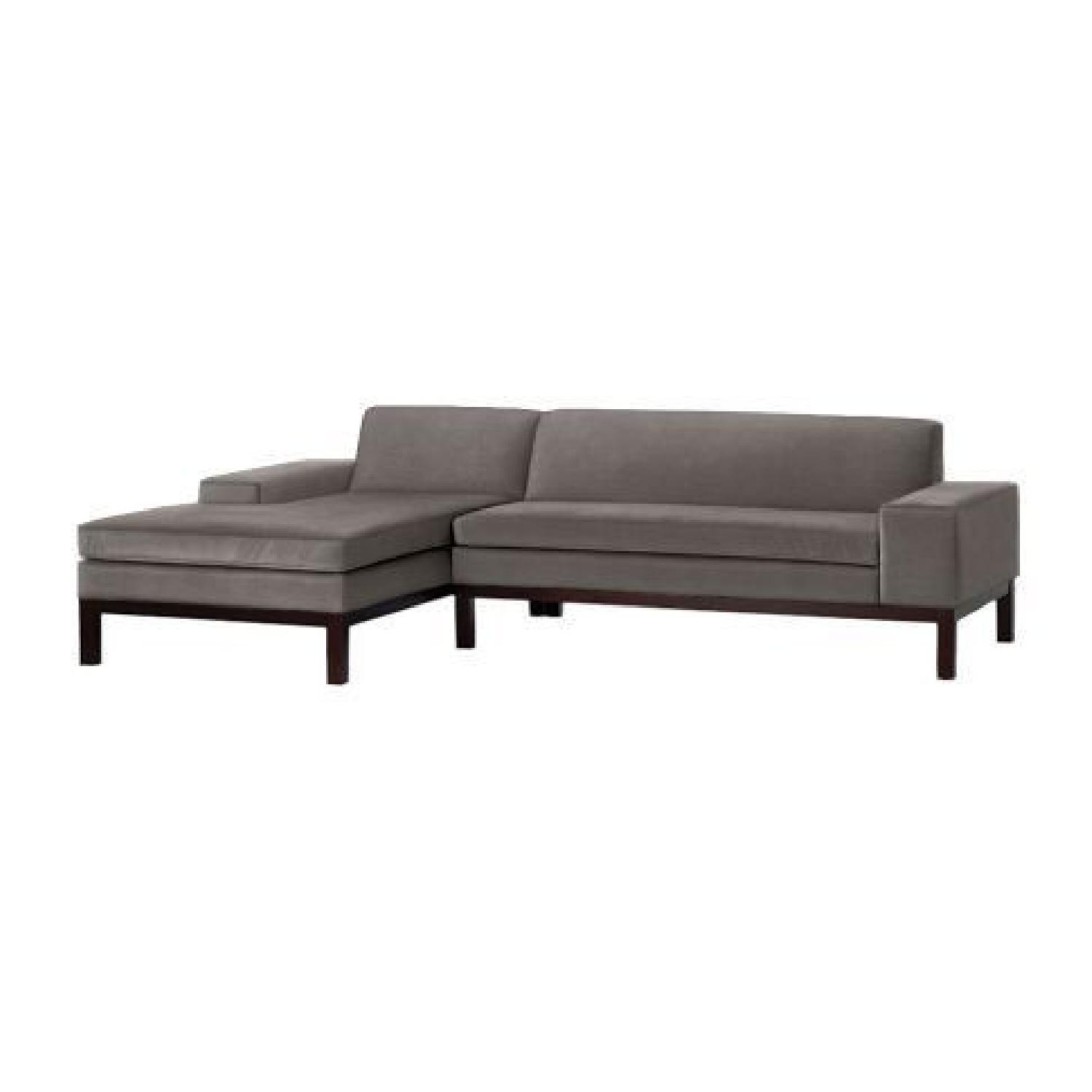 West Elm Lorimer Sectional Sofa in Dove Gray - AptDeco