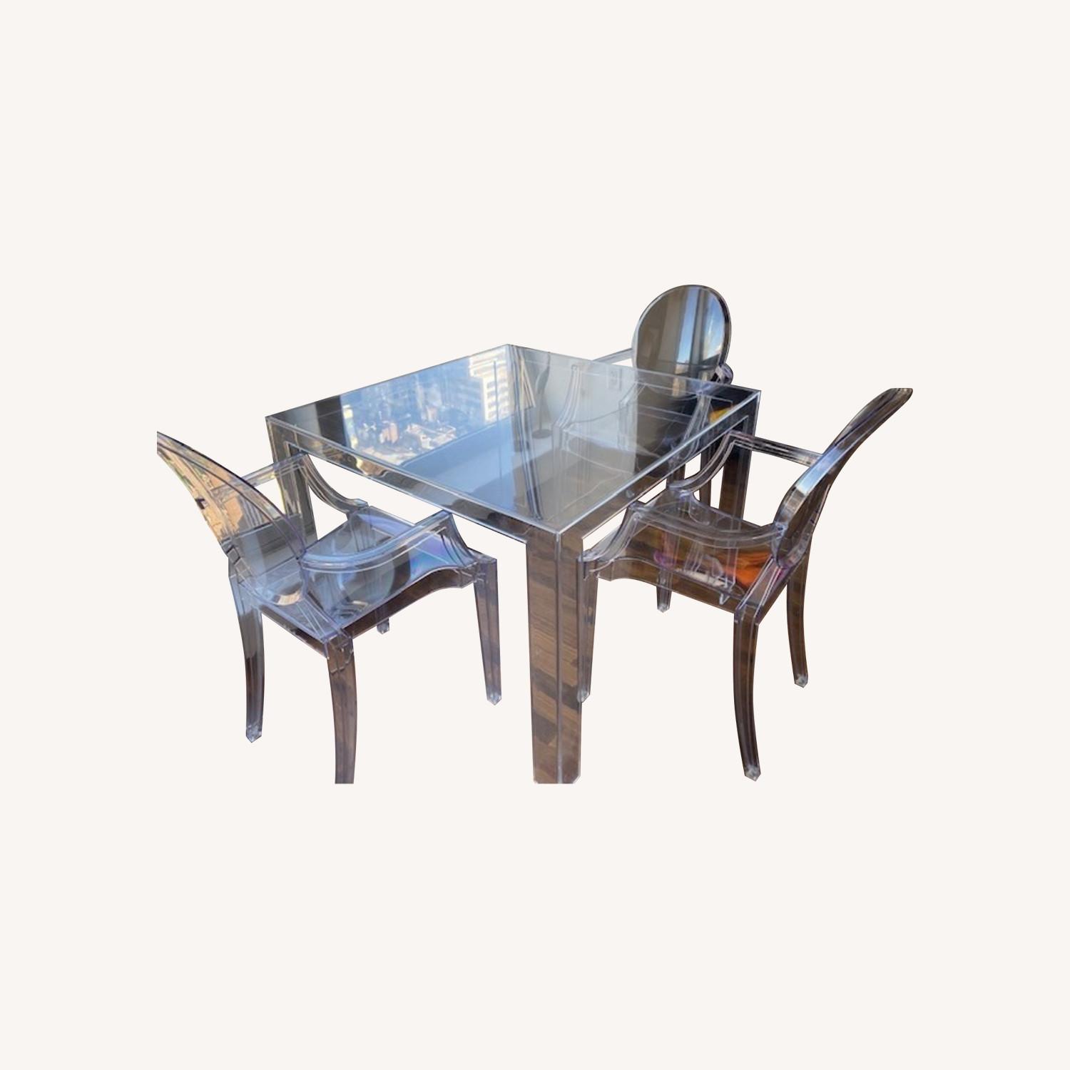 Kartell Invisible Table w/ 4 Ghost Chairs AptDeco
