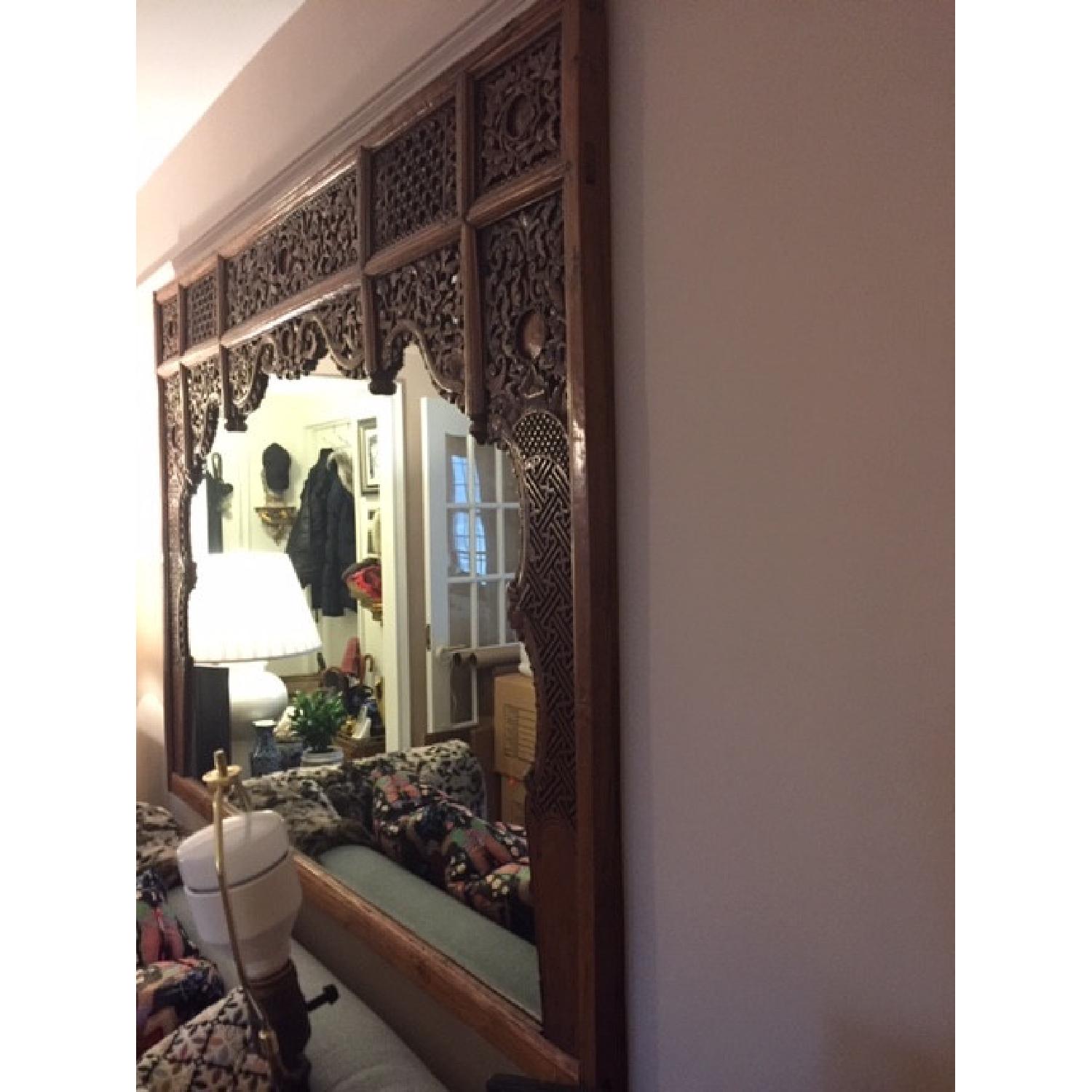 Antique Chinese Carved Wood Mirror - image-12
