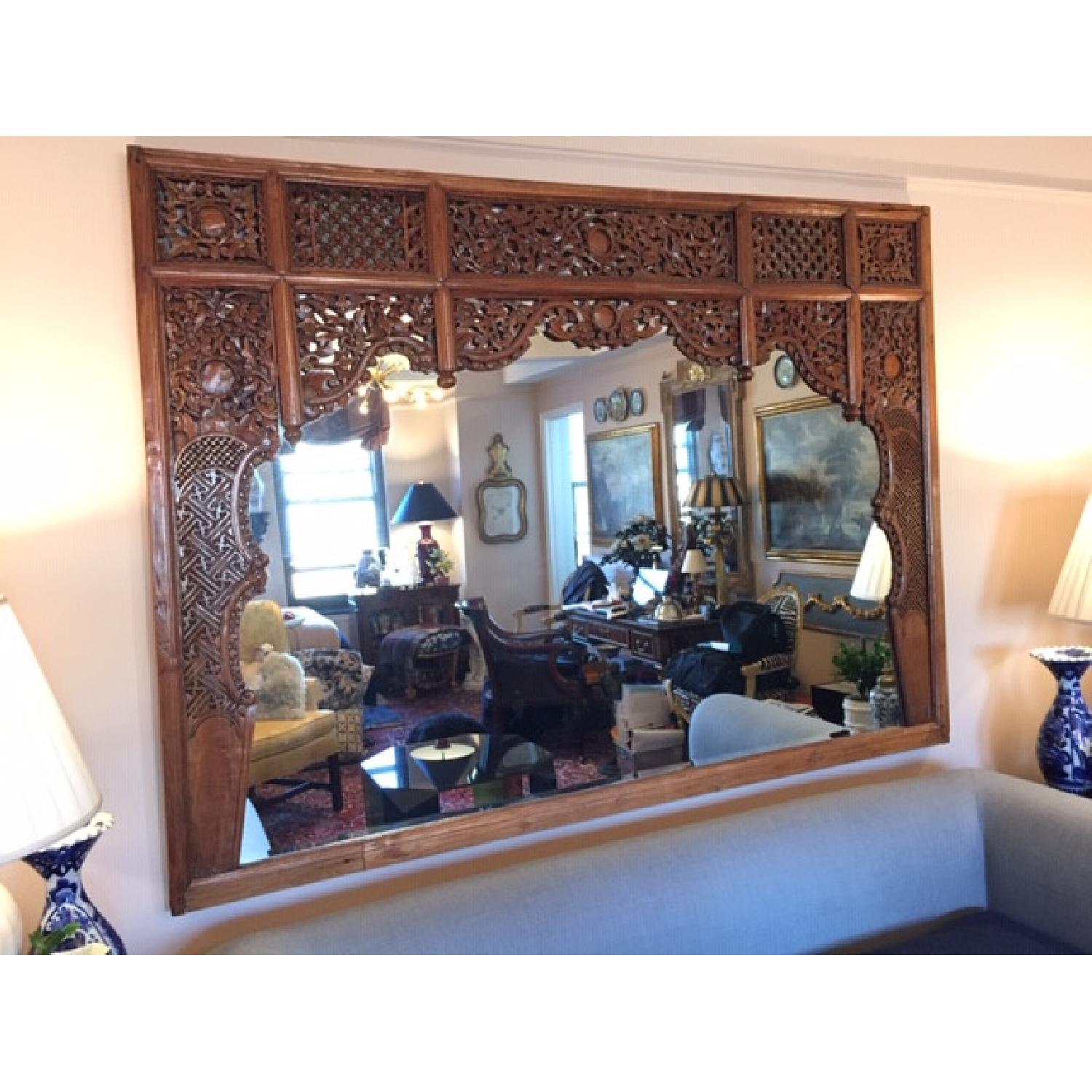 Antique Chinese Carved Wood Mirror - image-15