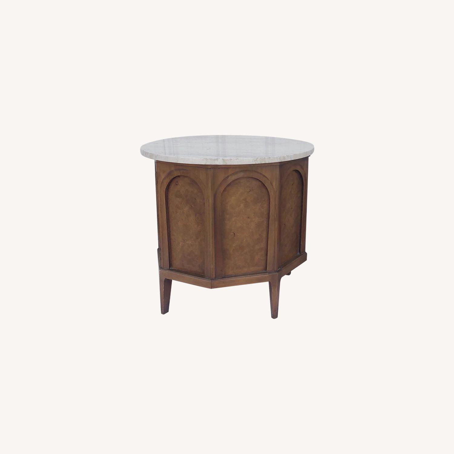 Thomasville MidCentury Marble Top Nightstands AptDeco