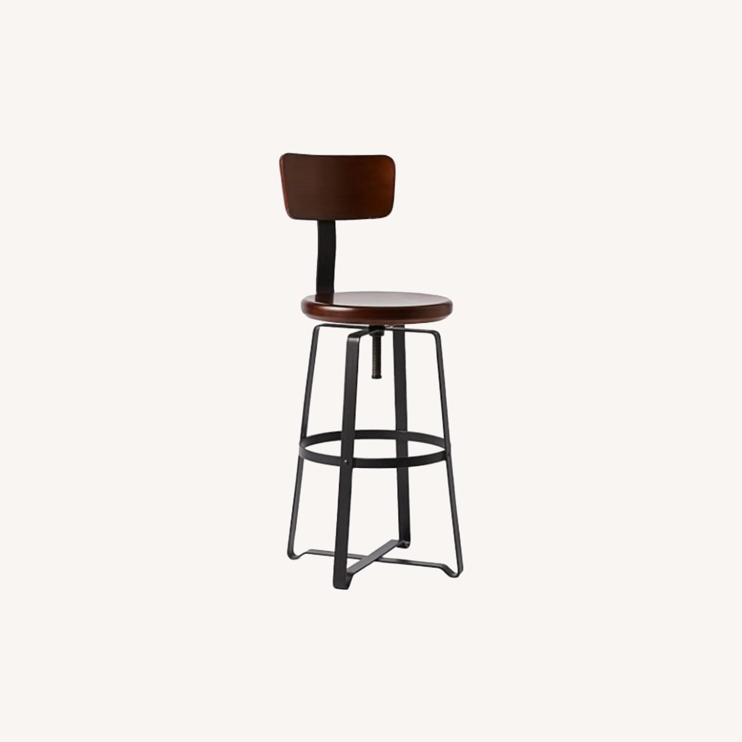West Elm Adjustable Industrial Stools w/ Back - image-0