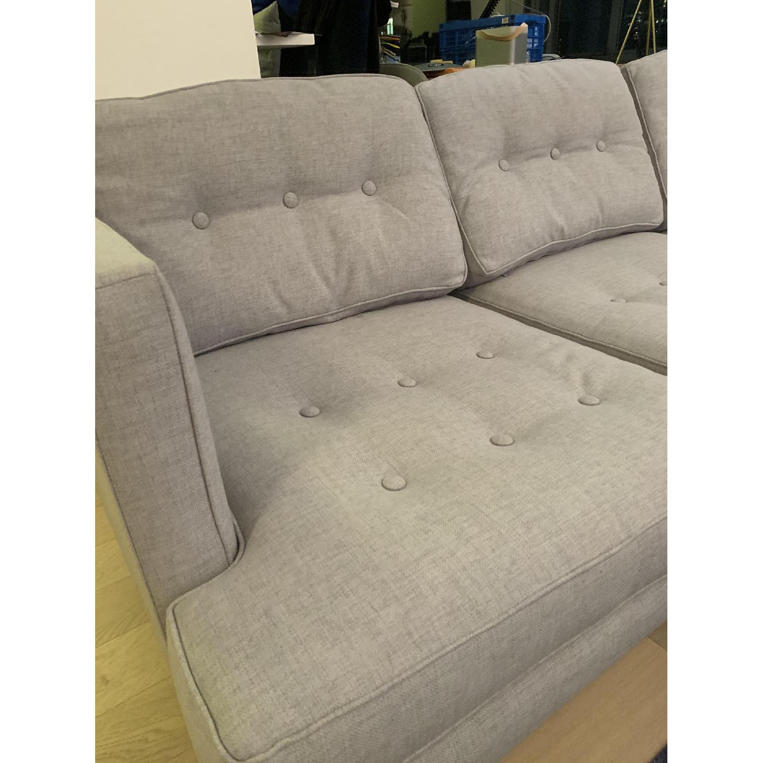 West Elm Feather Grey Peggy Mid-Century Sofa - image-1