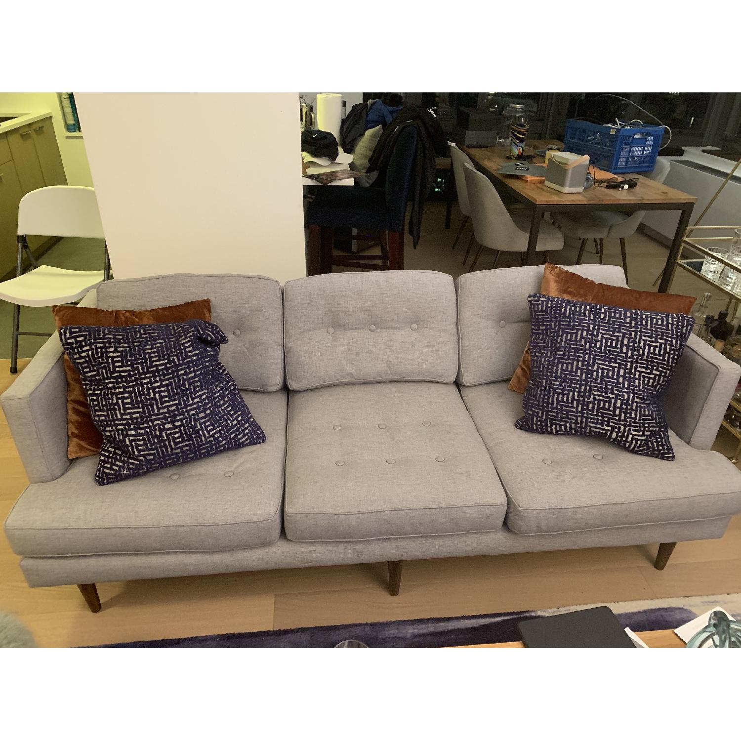 West Elm Feather Grey Peggy Mid-Century Sofa - image-2