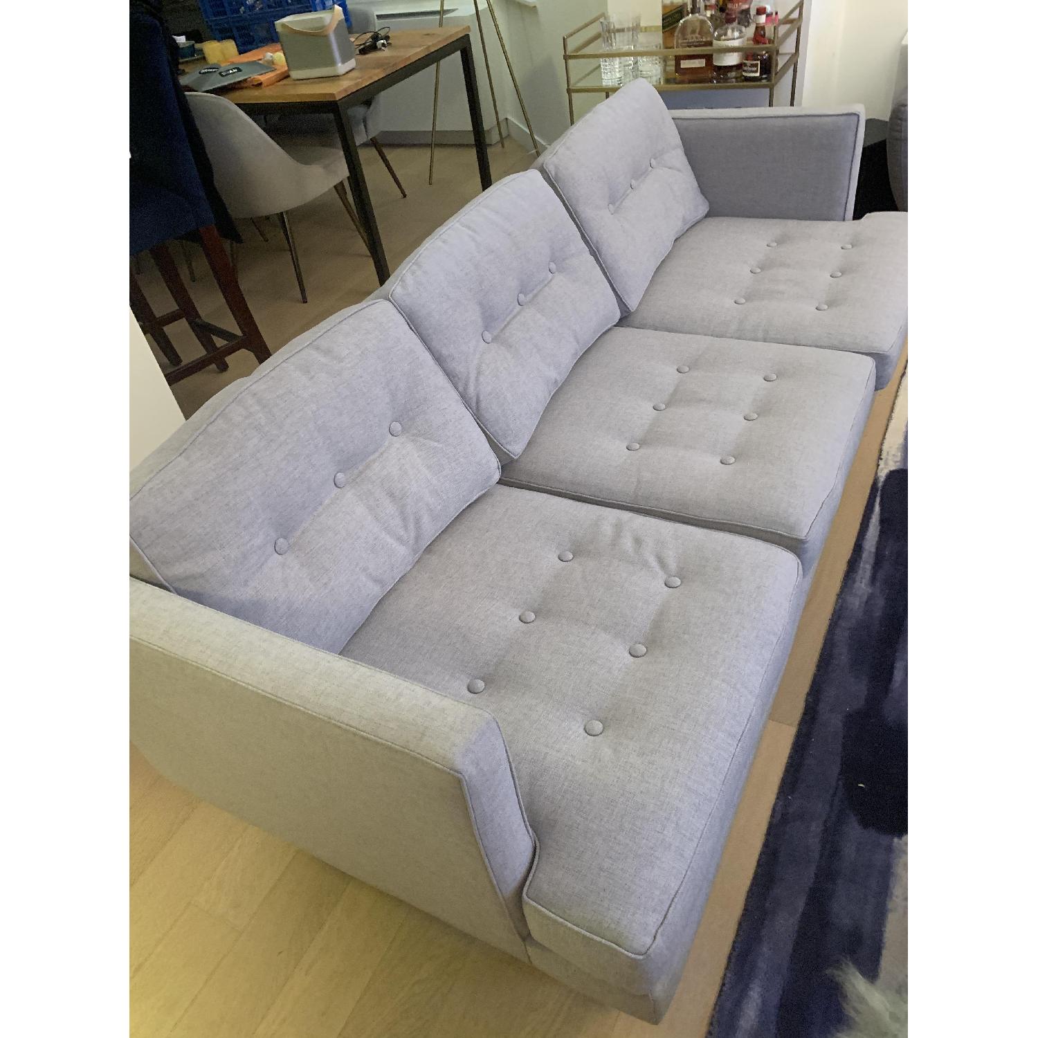 West Elm Feather Grey Peggy Mid-Century Sofa - image-3