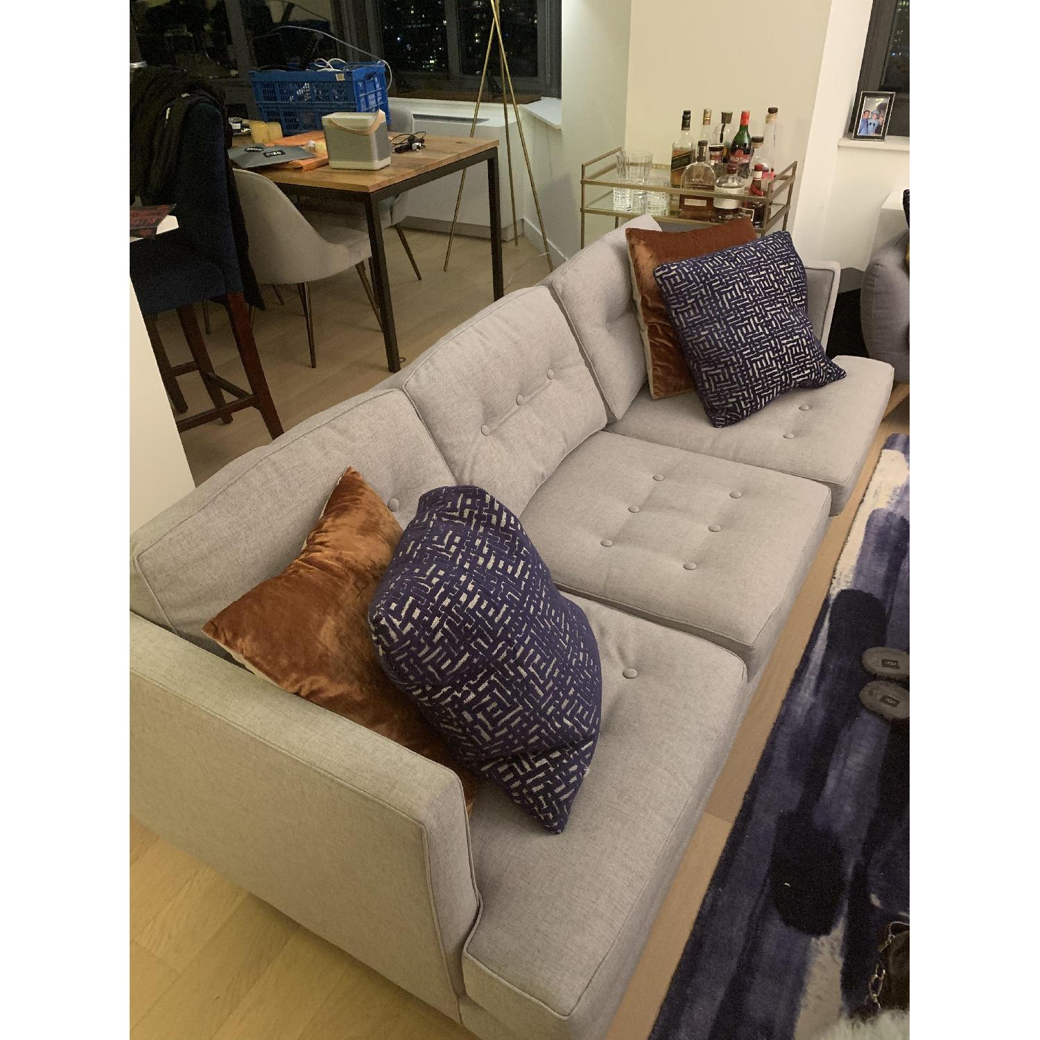 West Elm Feather Grey Peggy Mid-Century Sofa - image-4