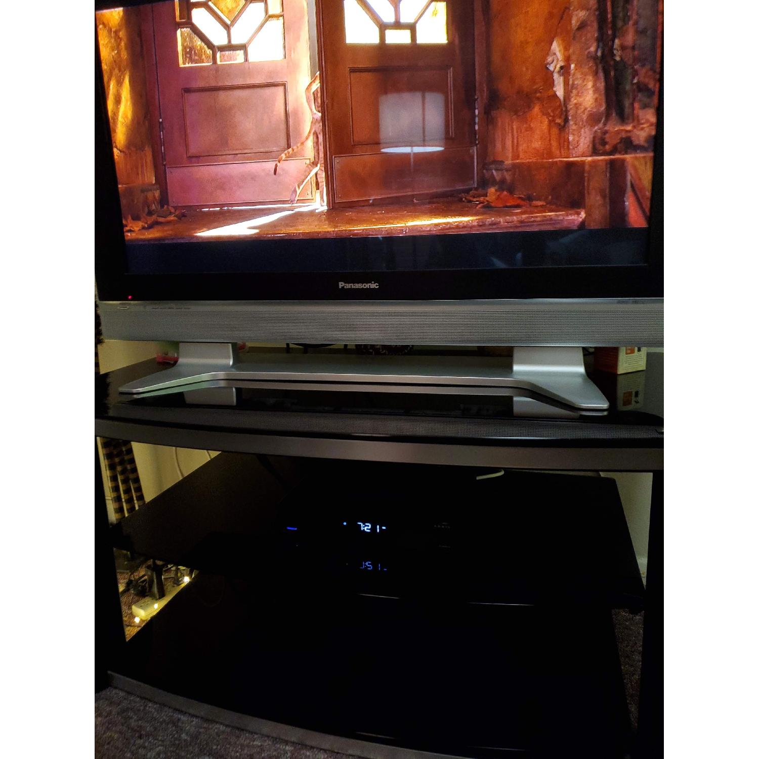 Z-line Designs Tempered Glass TV Stand - image-1